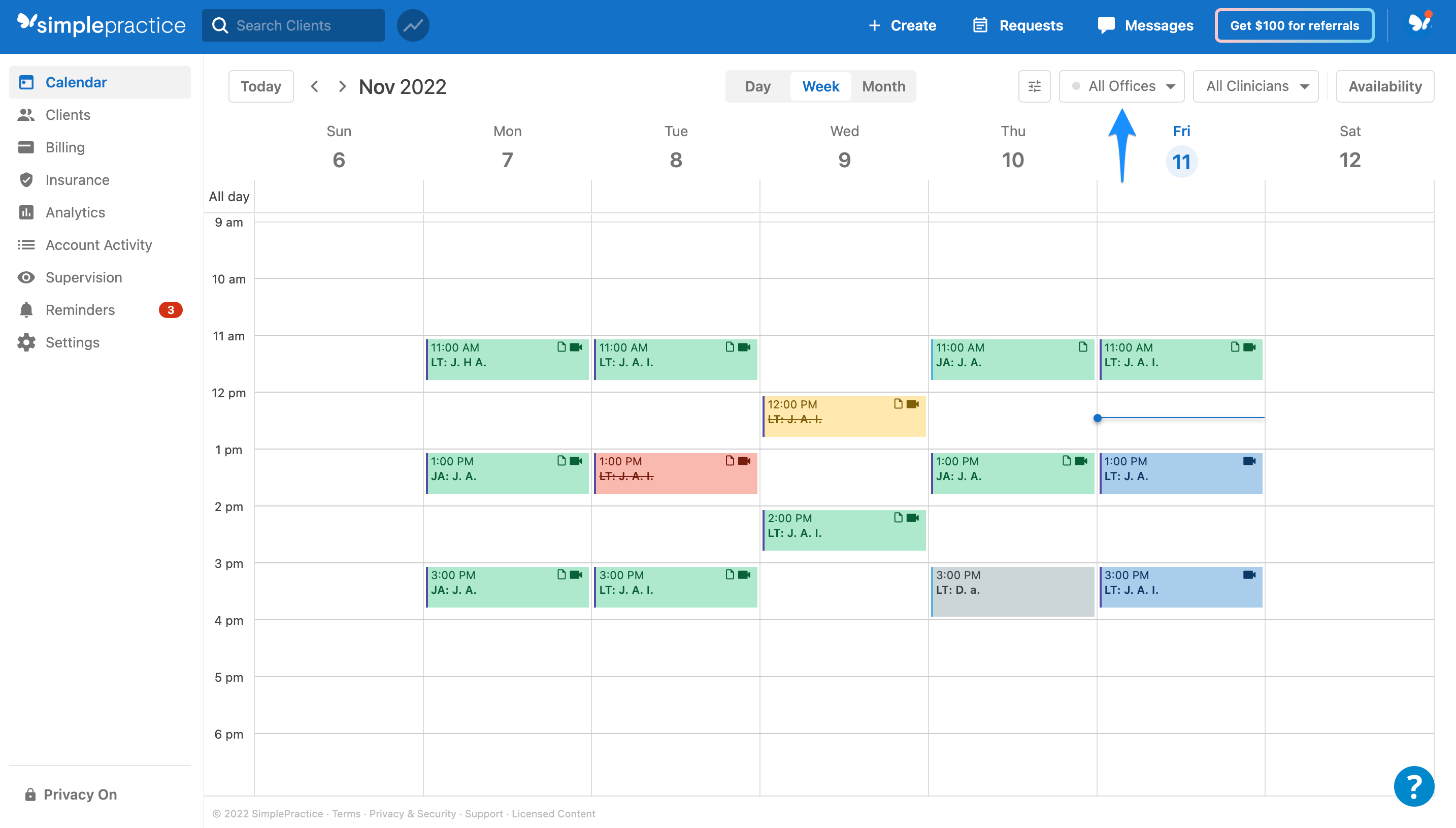 Navigating your calendar – SimplePractice Support