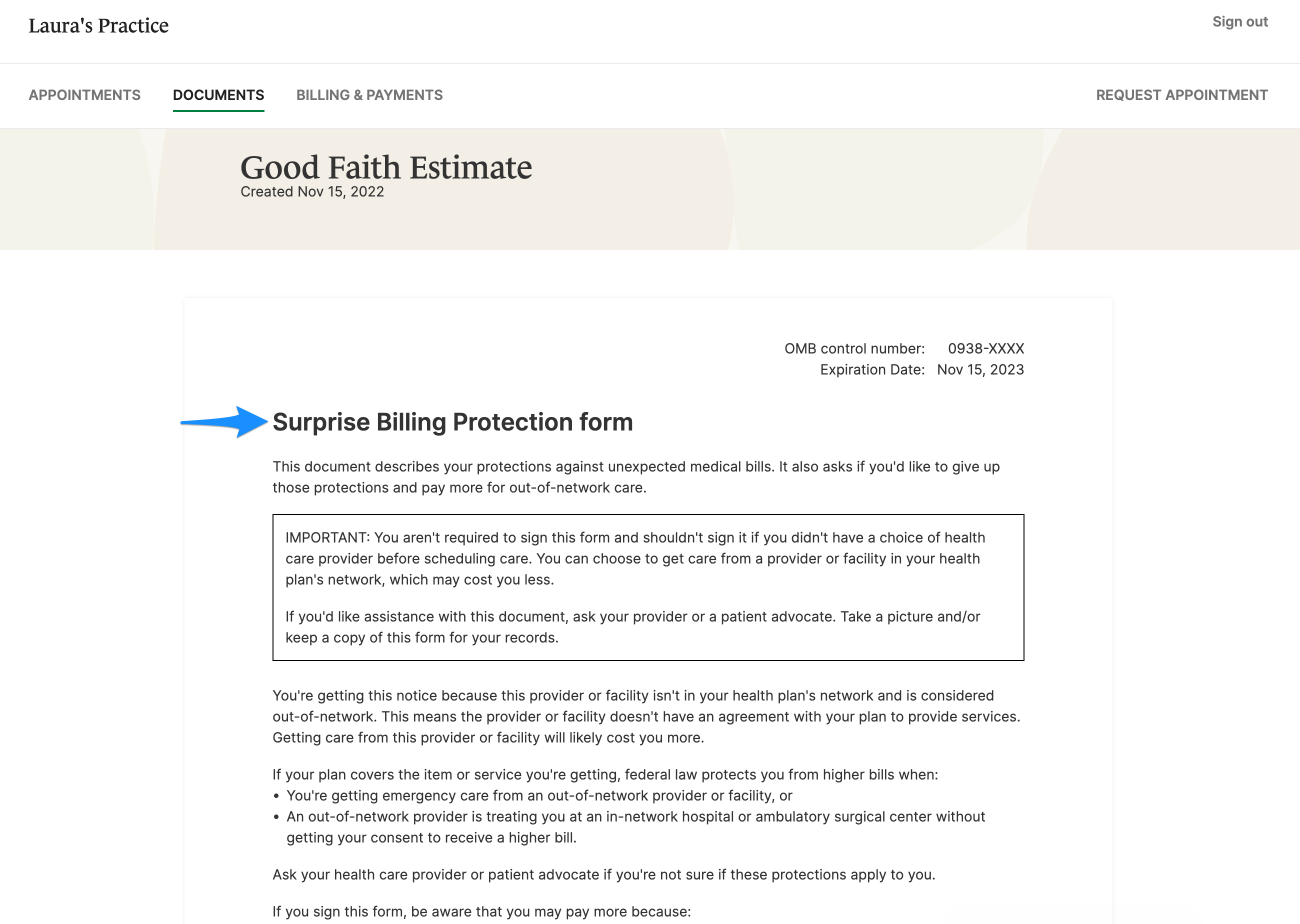 The No Surprises Act and Good Faith Estimates SimplePractice Support