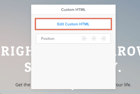 You can edit the Custom HTML when you click with the margins of a page