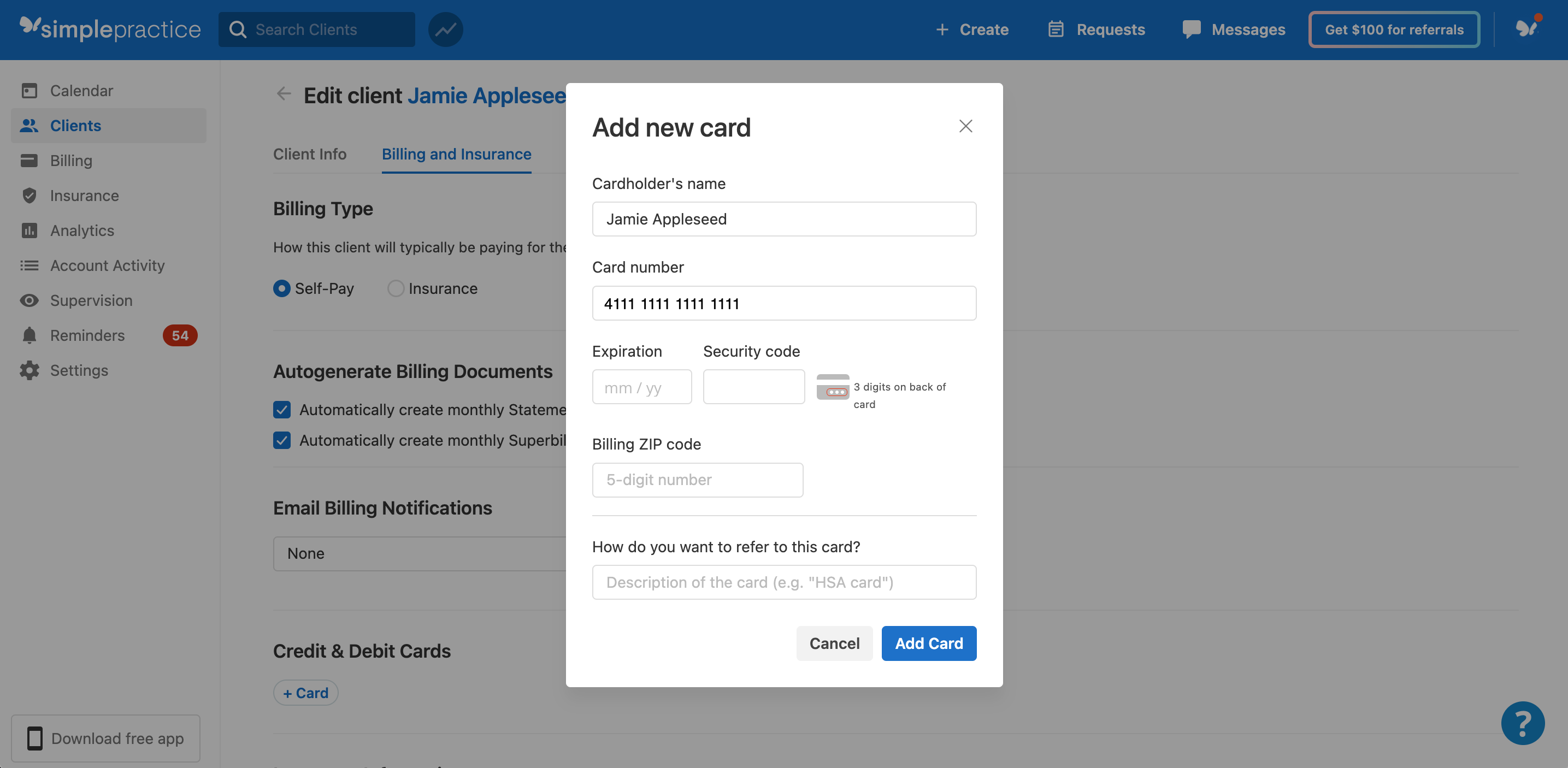 Processing Online Payments – SimplePractice Support