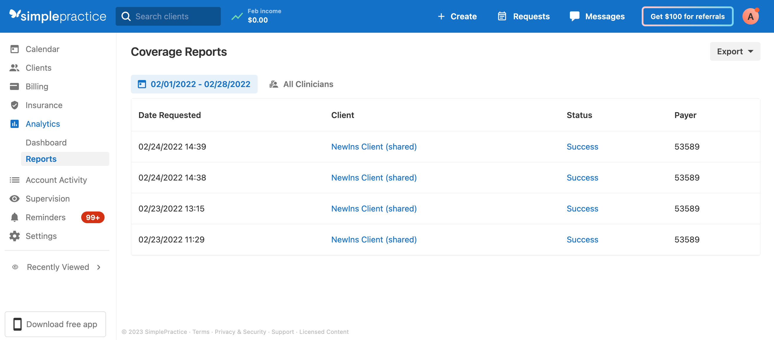 Understanding your insurance reports SimplePractice Support