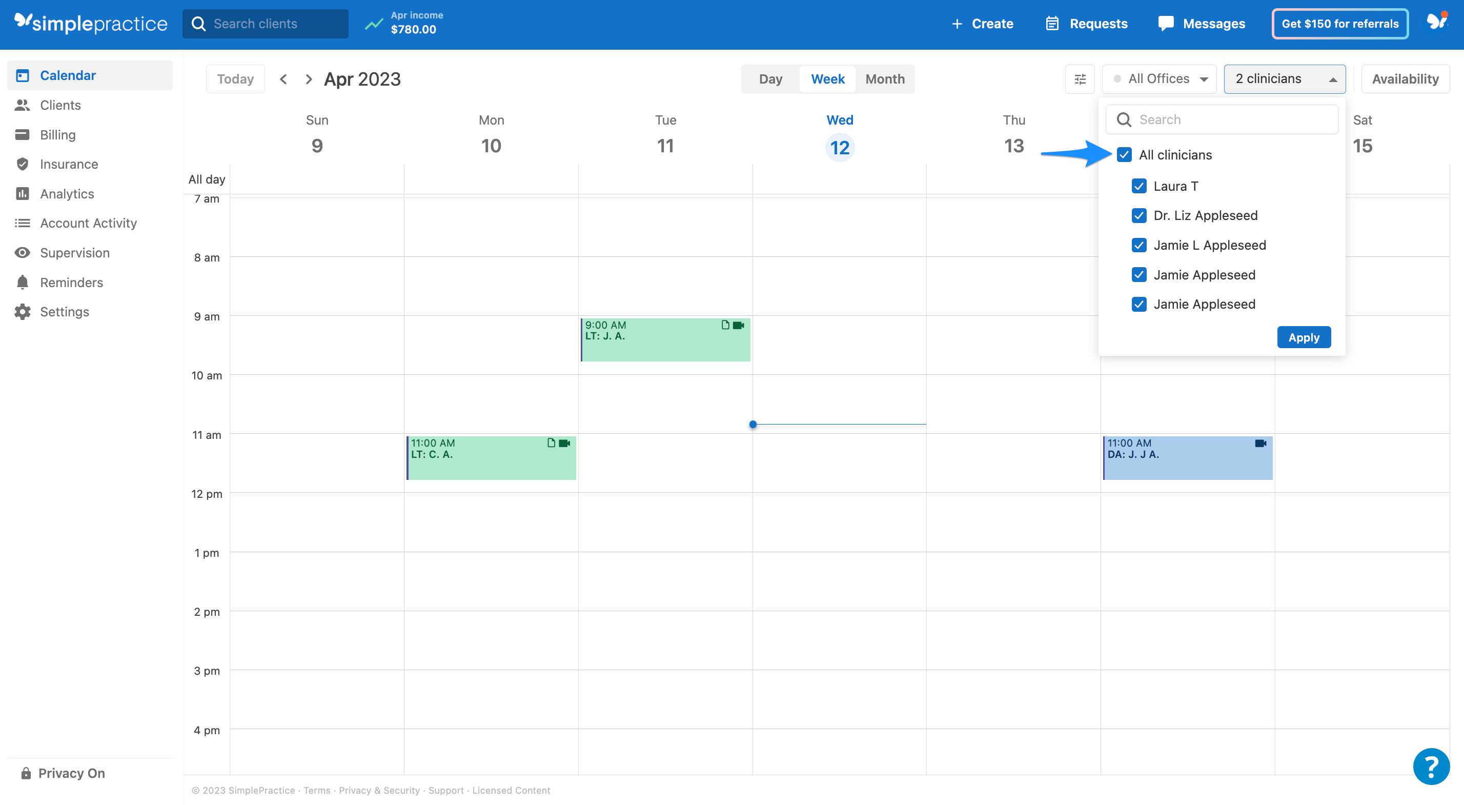 Navigating your calendar SimplePractice Support