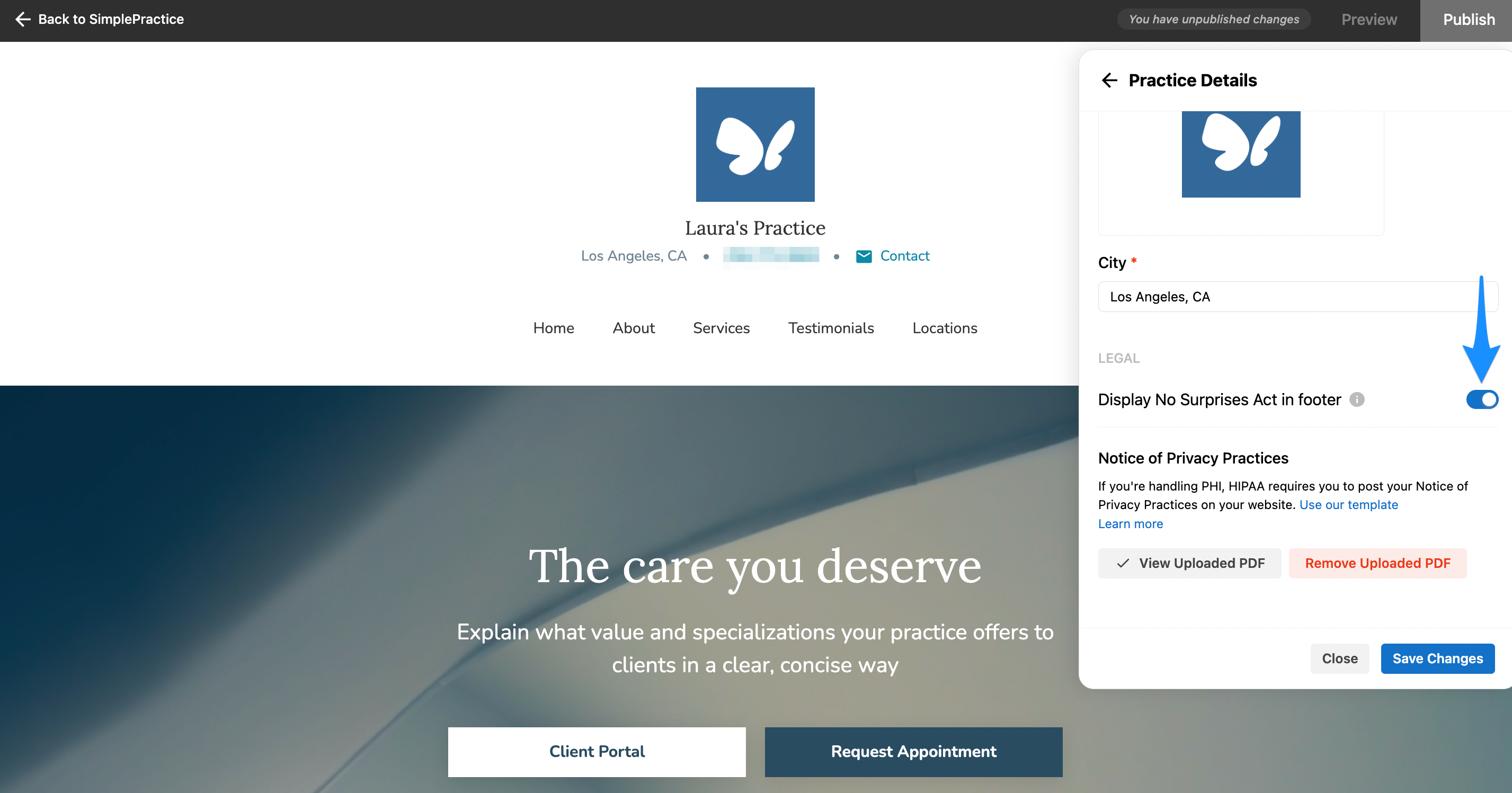 displaynosurprisesact.simplepractice.professionalwebsite.png