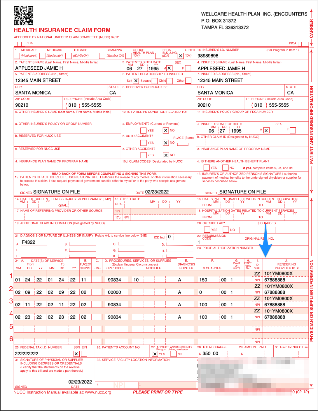 Claim Forms: Place of Service Codes - Box 24B - Healthie Software