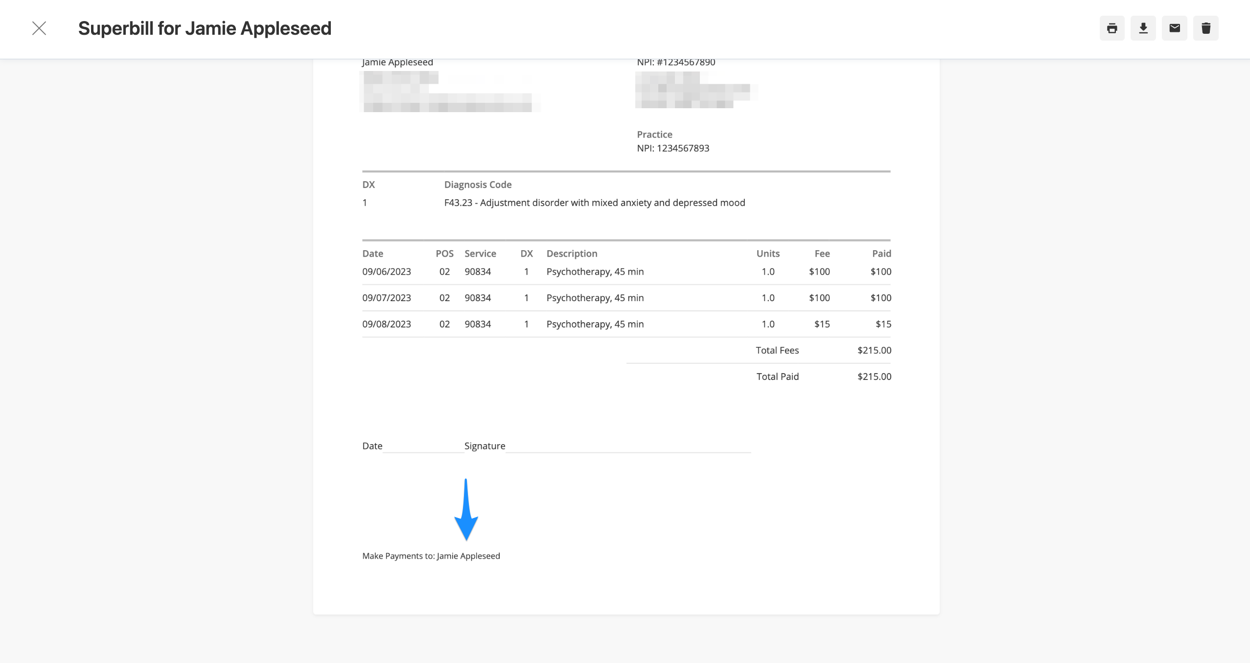 Creating Superbills – SimplePractice Support