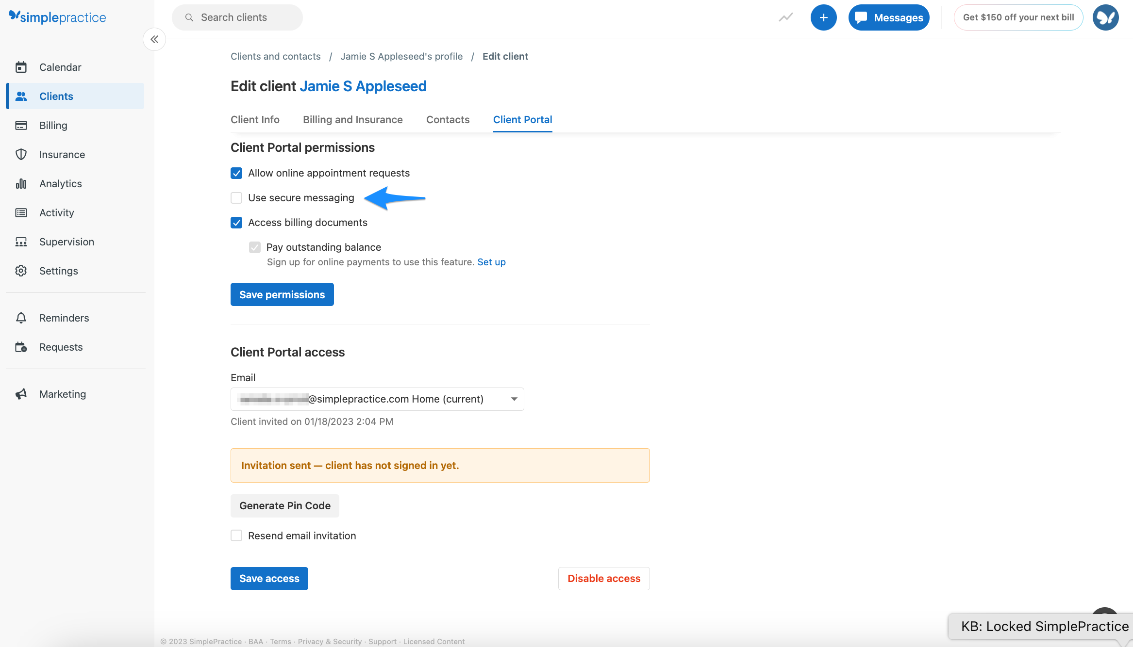 usesecuremessaging.simplepractice.clientportalpermissions.png