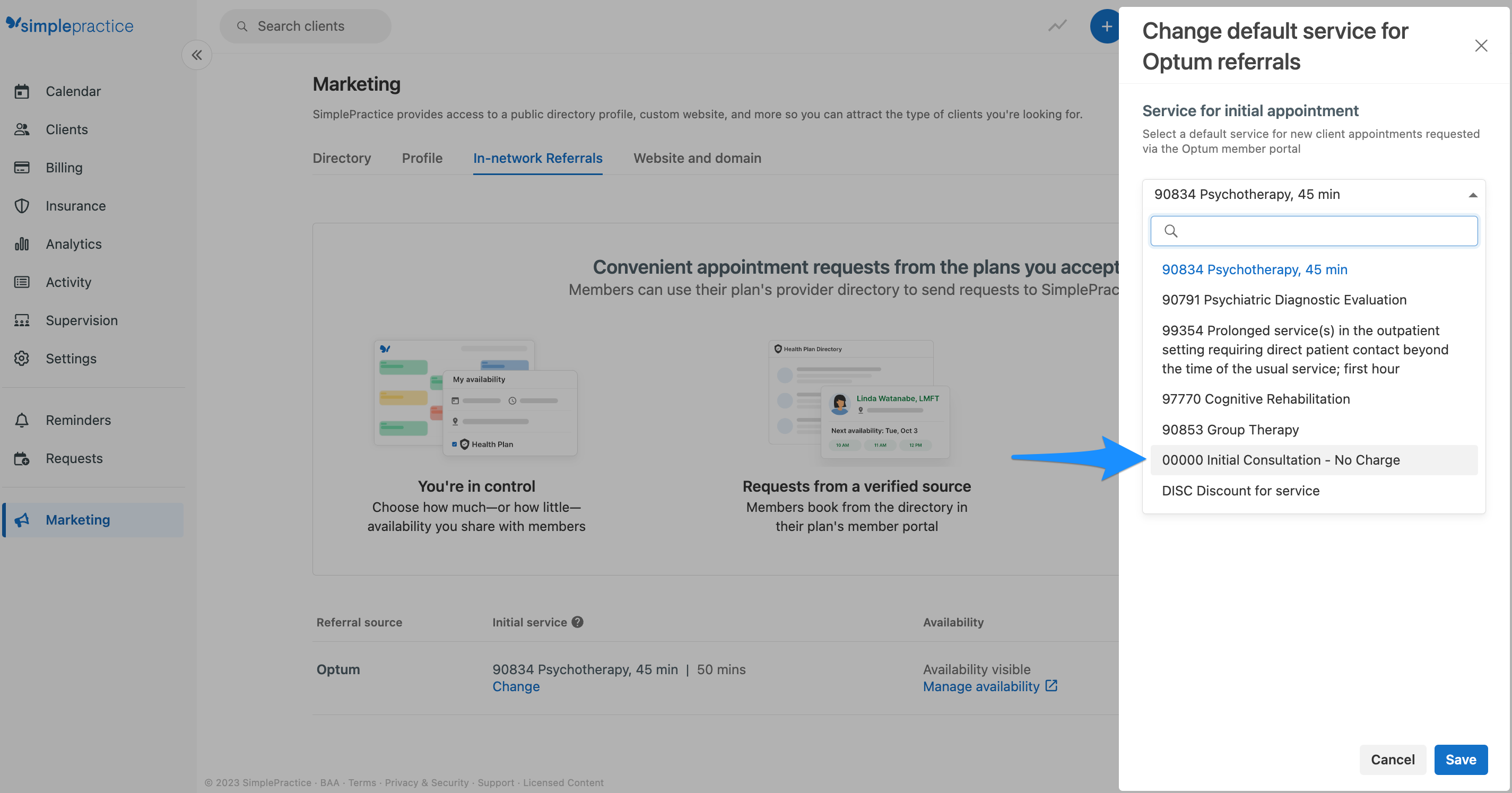 changedefaultservice.simplepractice.innetworkreferrals.png