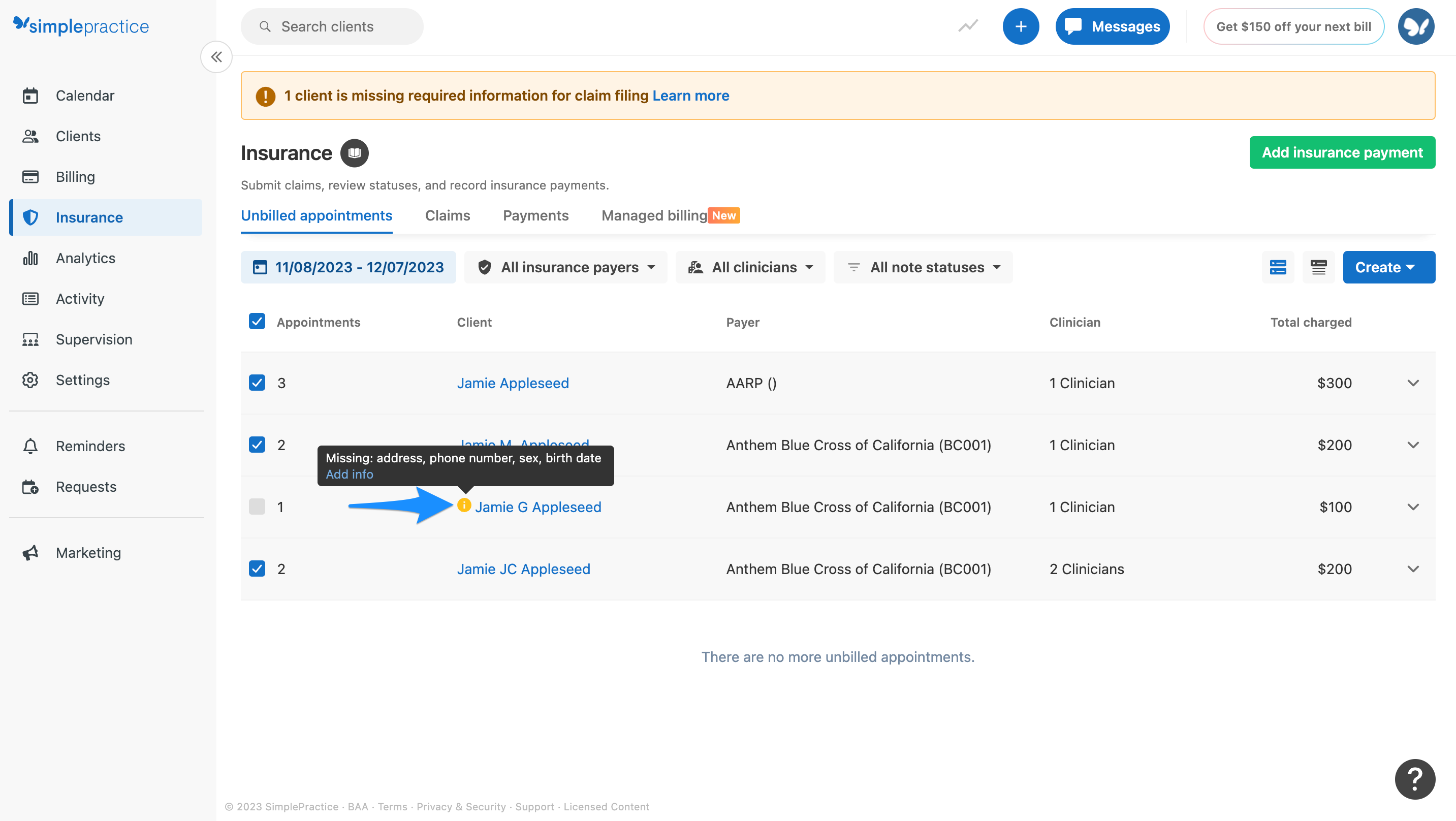 missinginfo.simplepractice.unbilledappointments.png