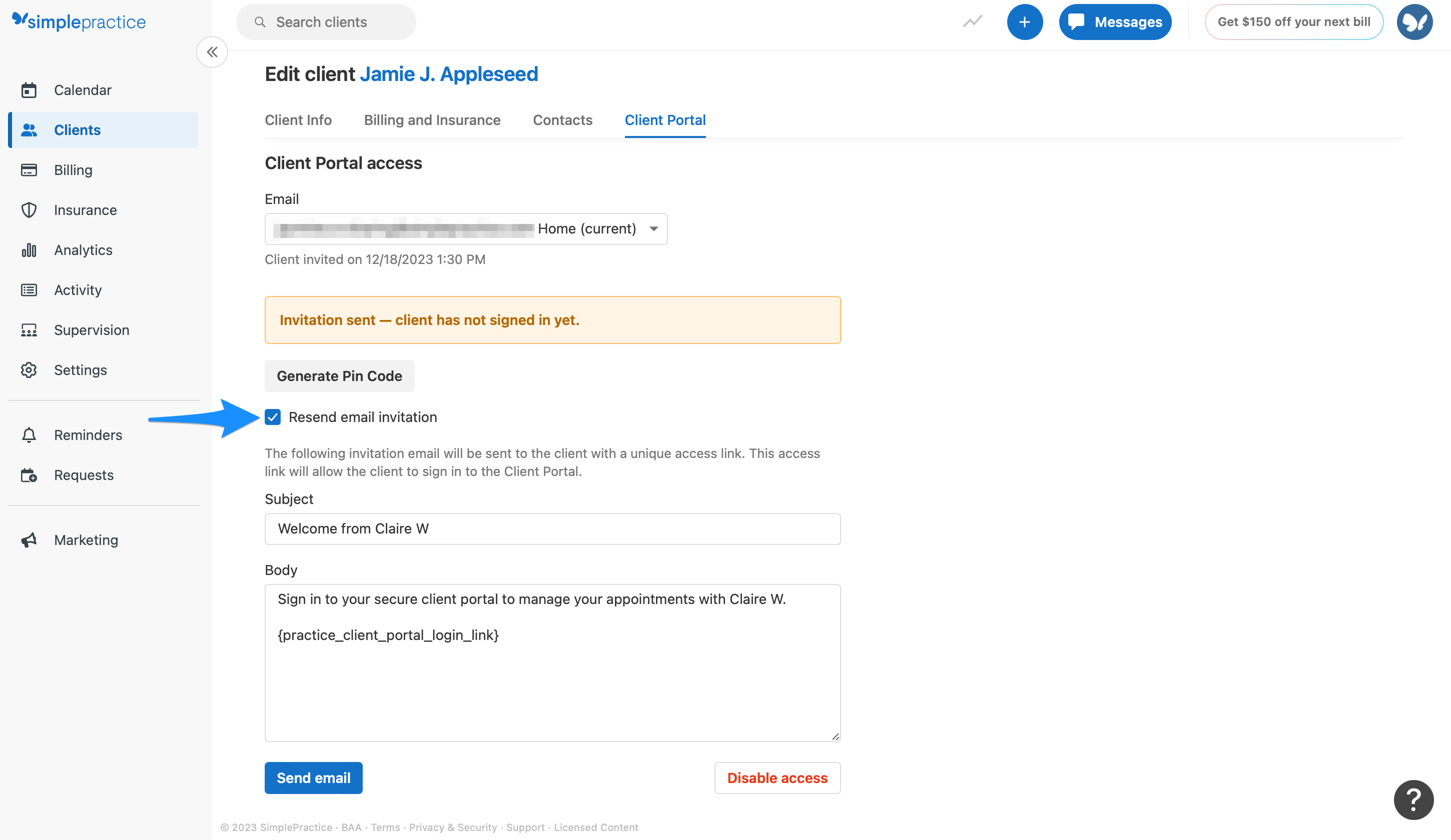 Sending intake forms and documents to clients – SimplePractice Support