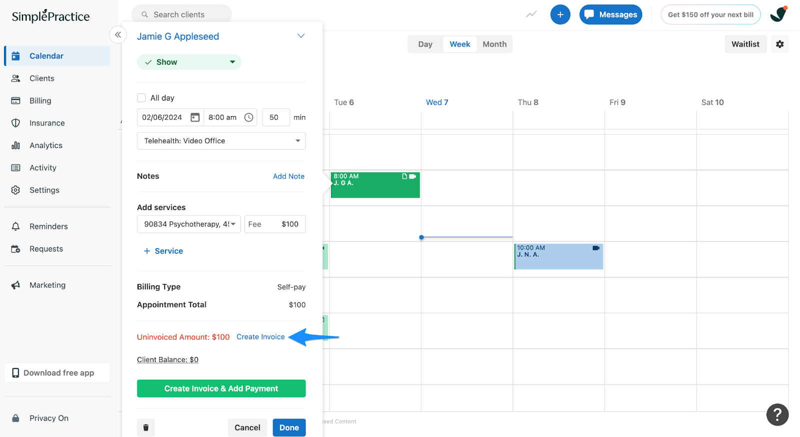 Creating invoices – SimplePractice Support