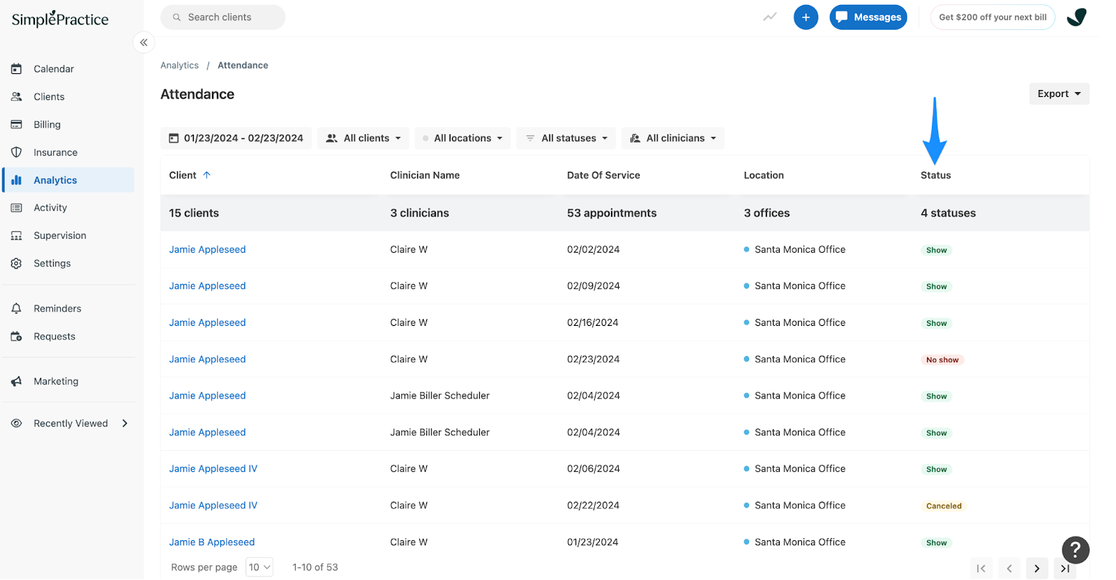 status.simplepractice.attendancereport.png