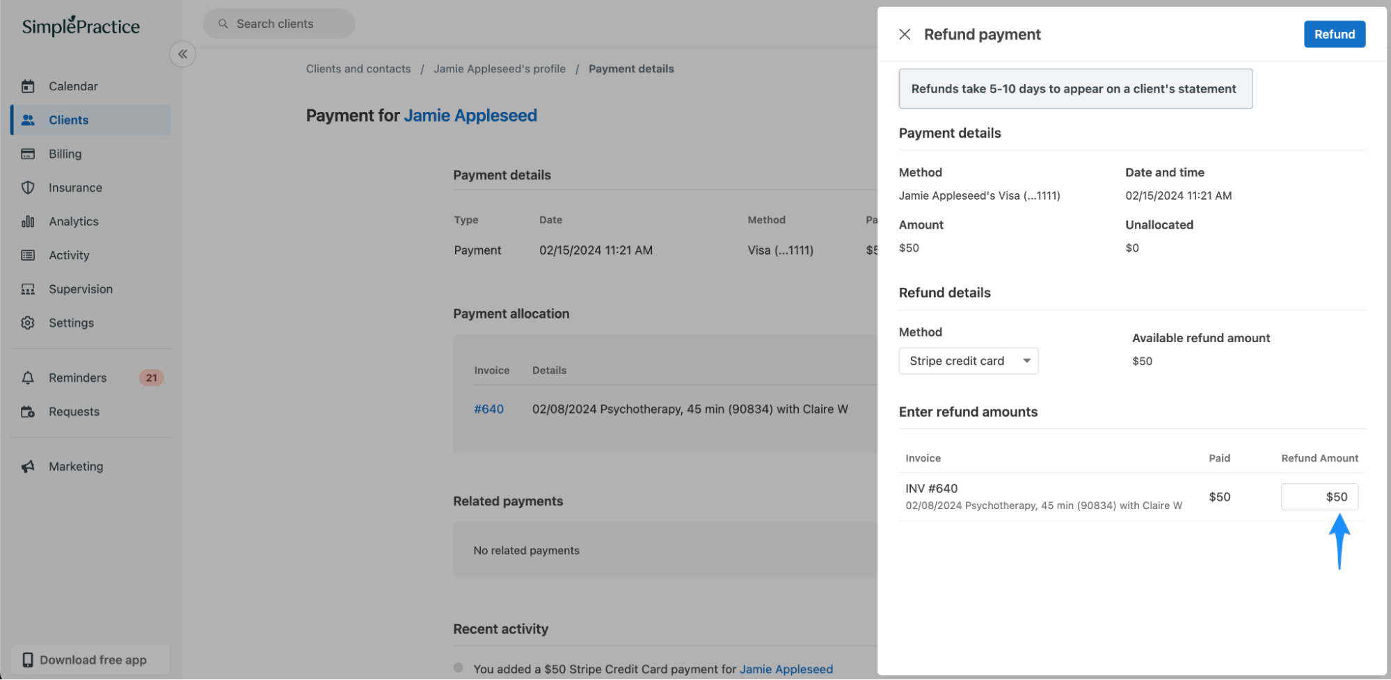 Navigating client payments – SimplePractice Support