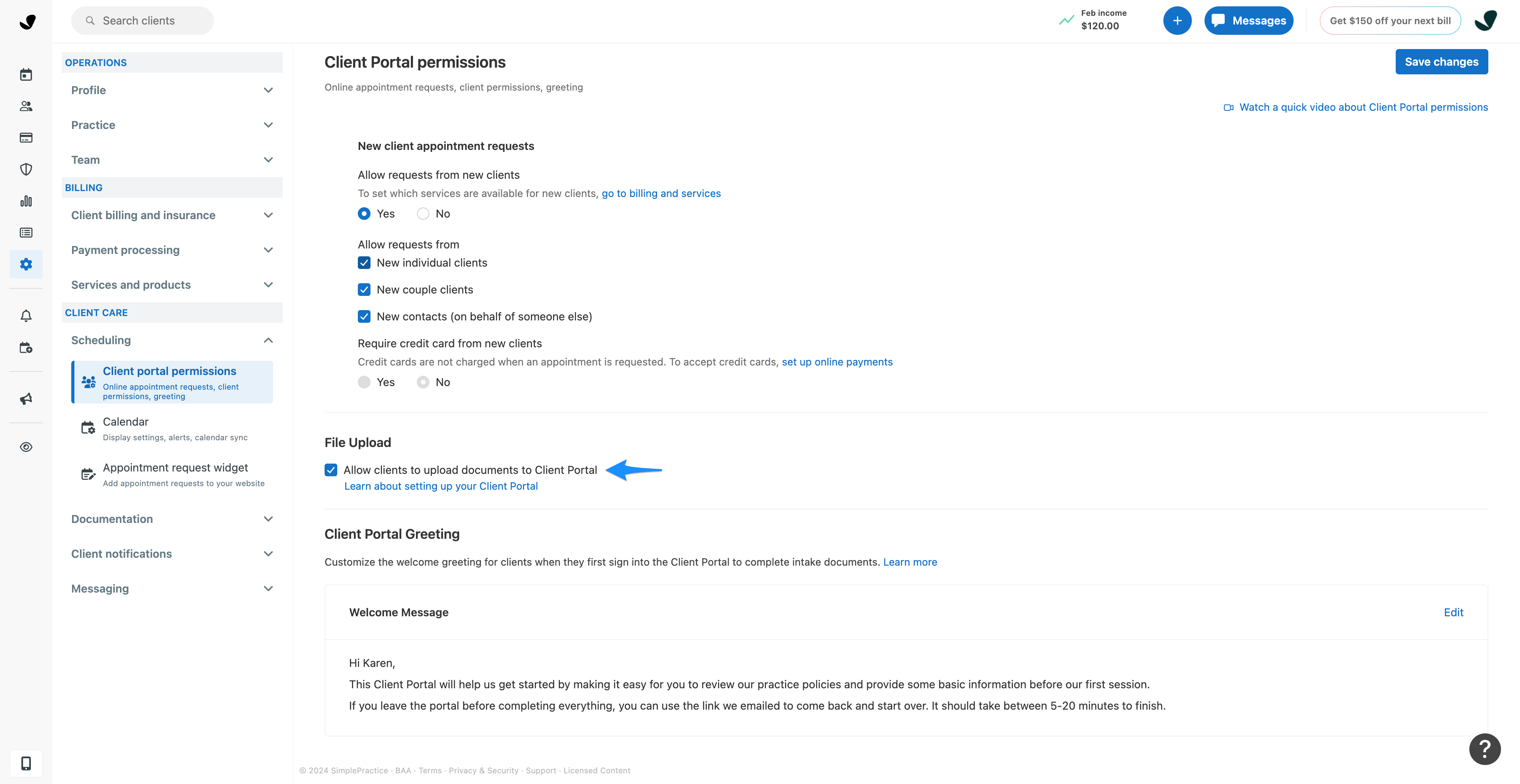 Setting up the Client Portal – SimplePractice Support