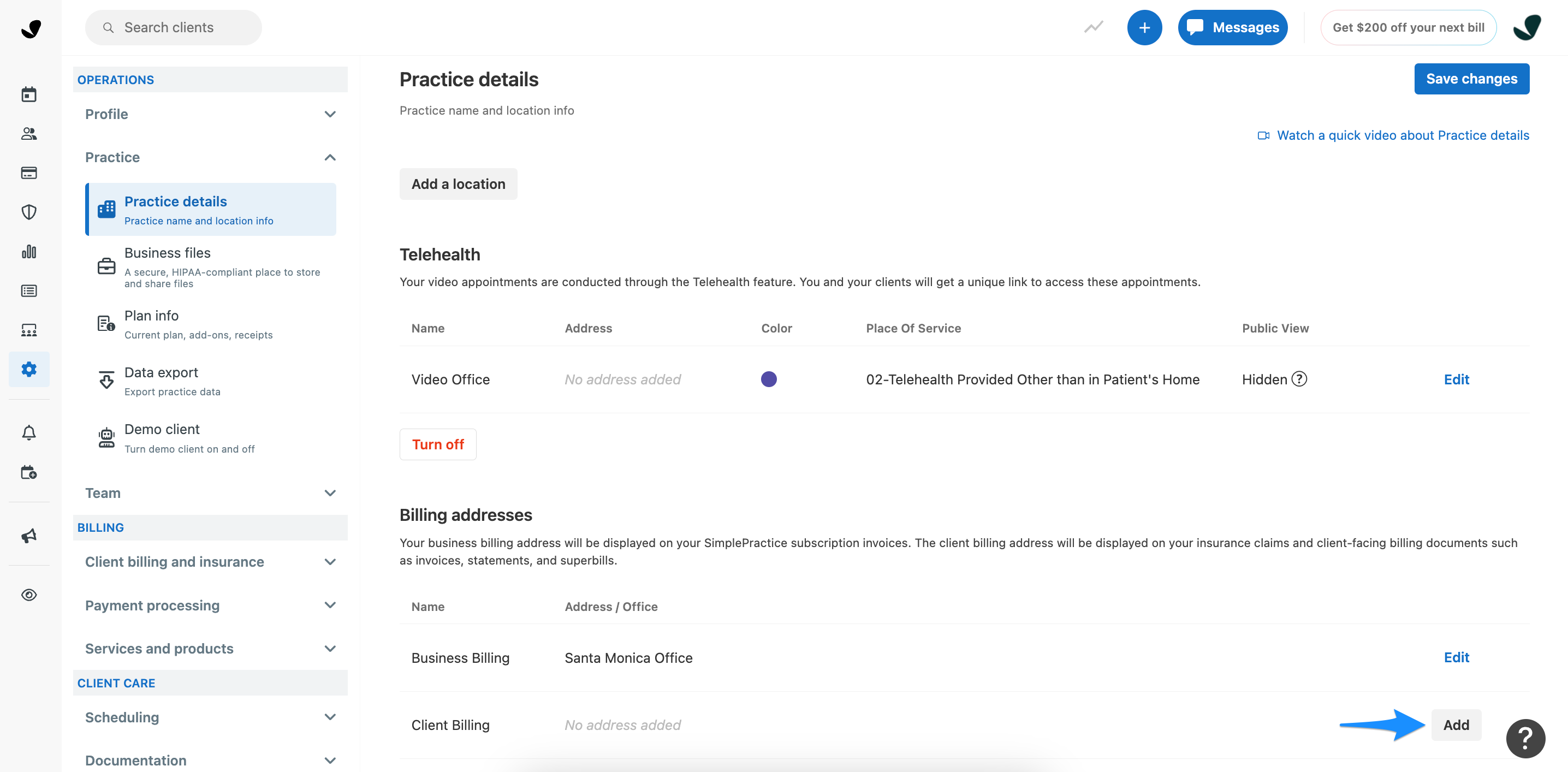 Adding office locations – SimplePractice Support