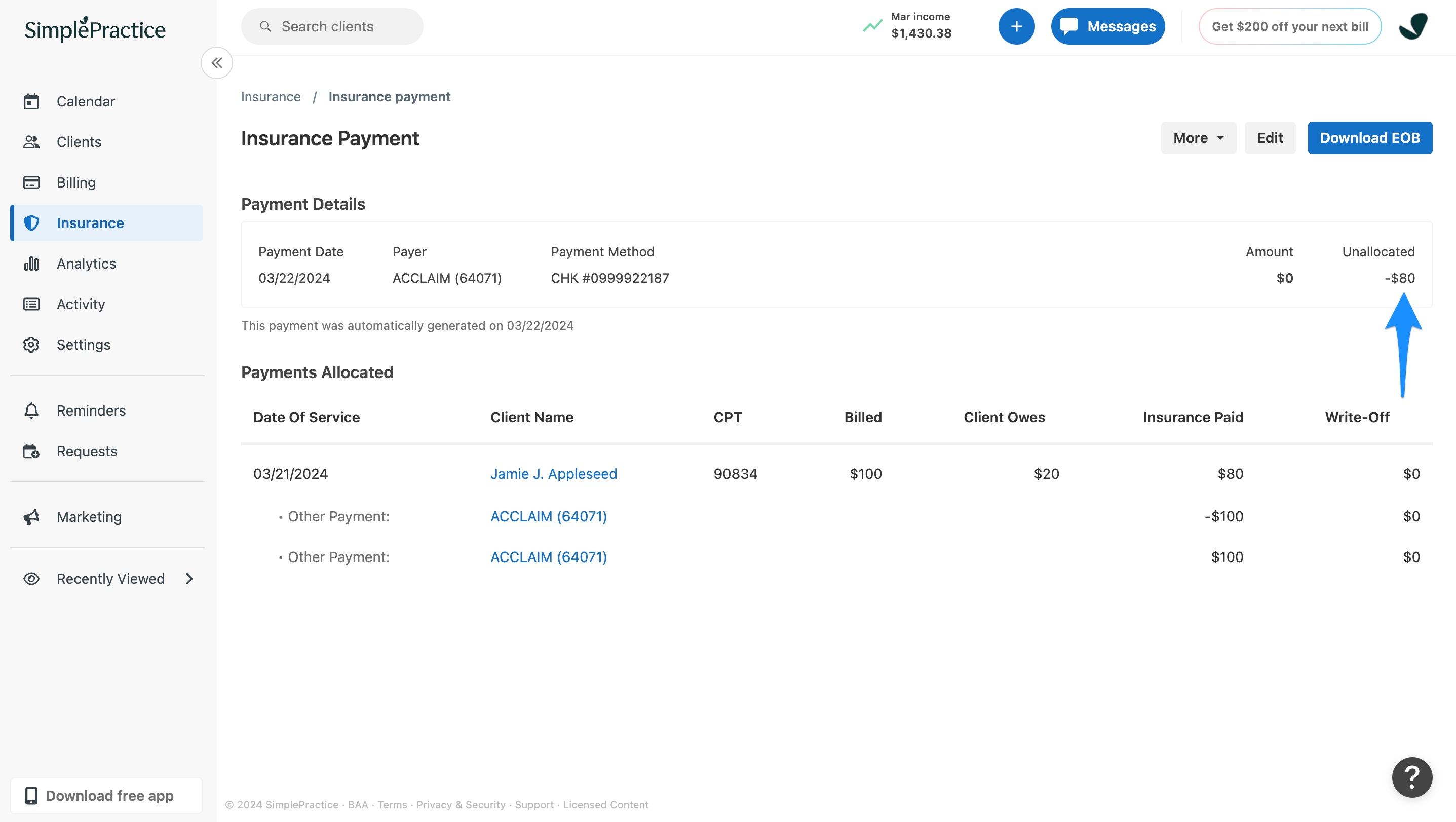 unallocatedamount.simplepractice.updatedpayment.jpg