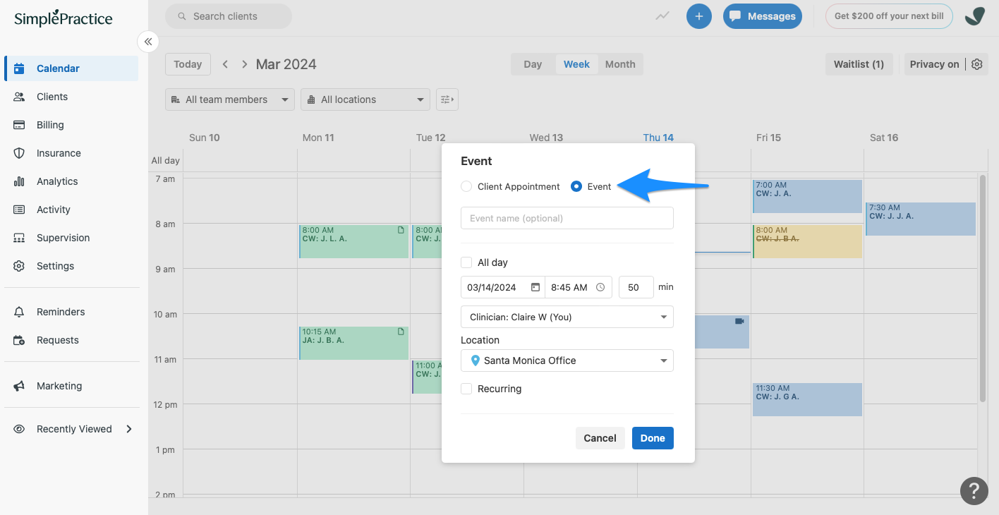 Processing a vCard or insurance credit card – SimplePractice Support