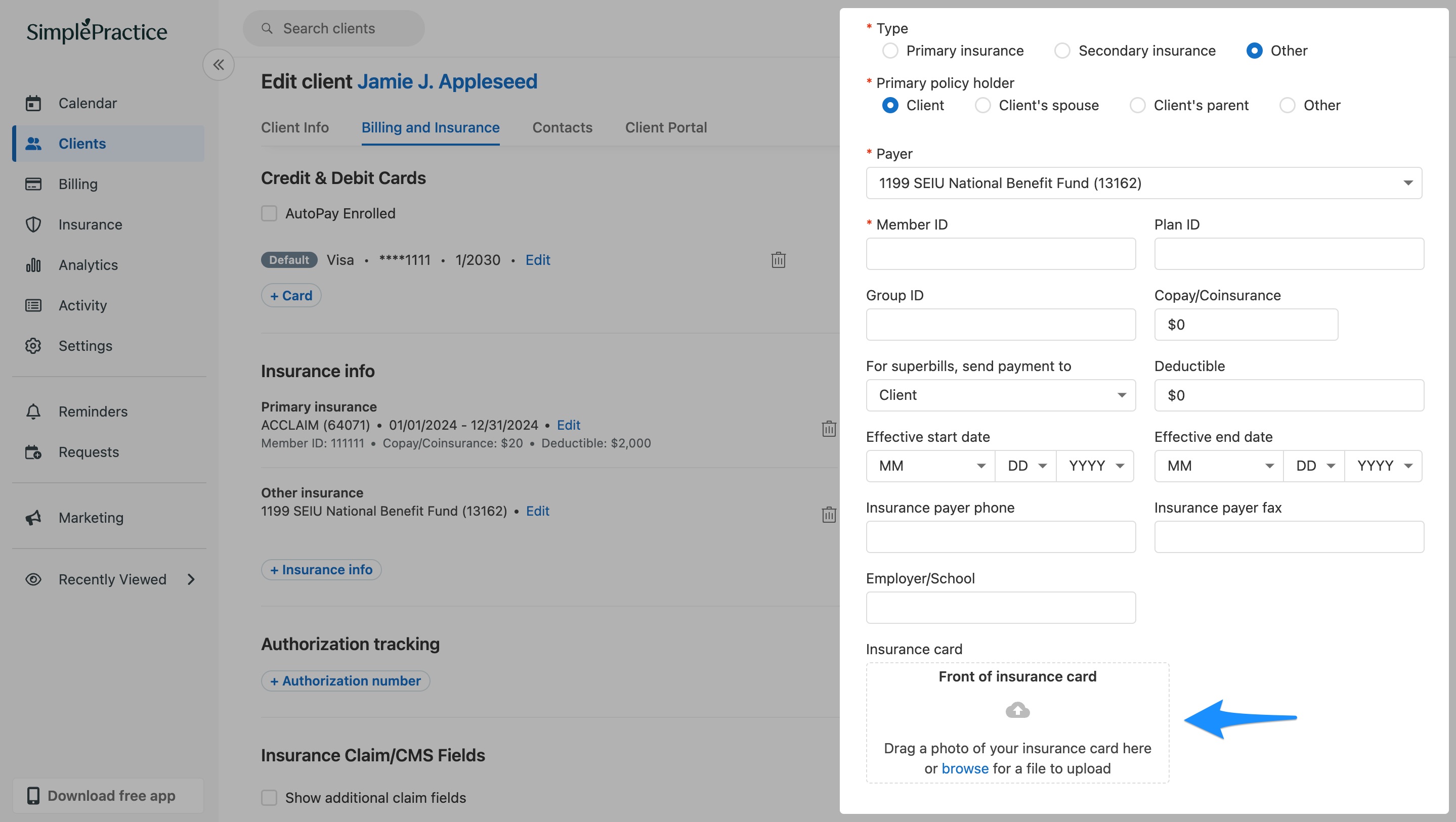 upload.simplepractice.frontofinsurancecard.jpg