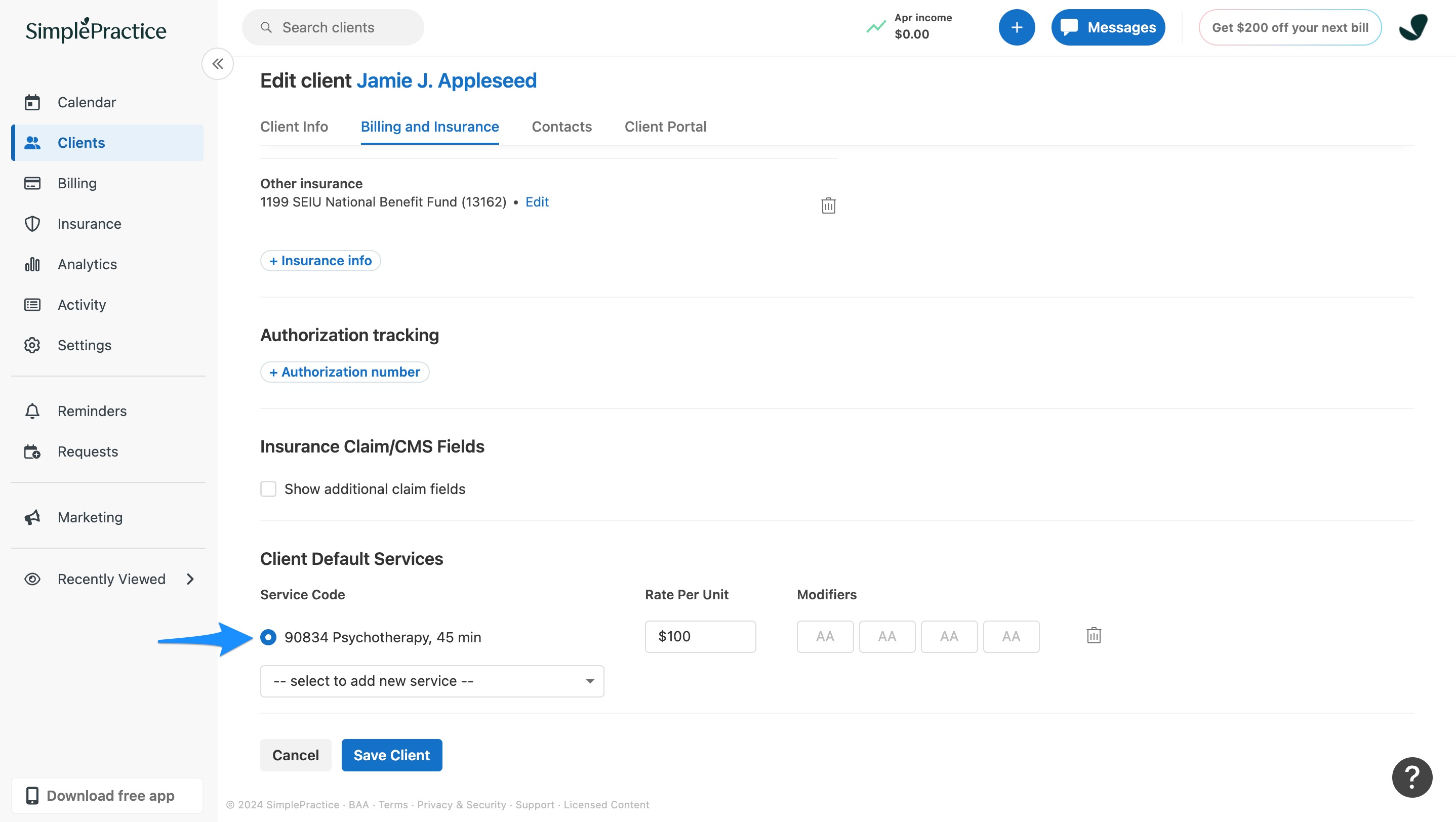 clientdefaultservices.simplepractice.billingandinsurancesettings.jpg