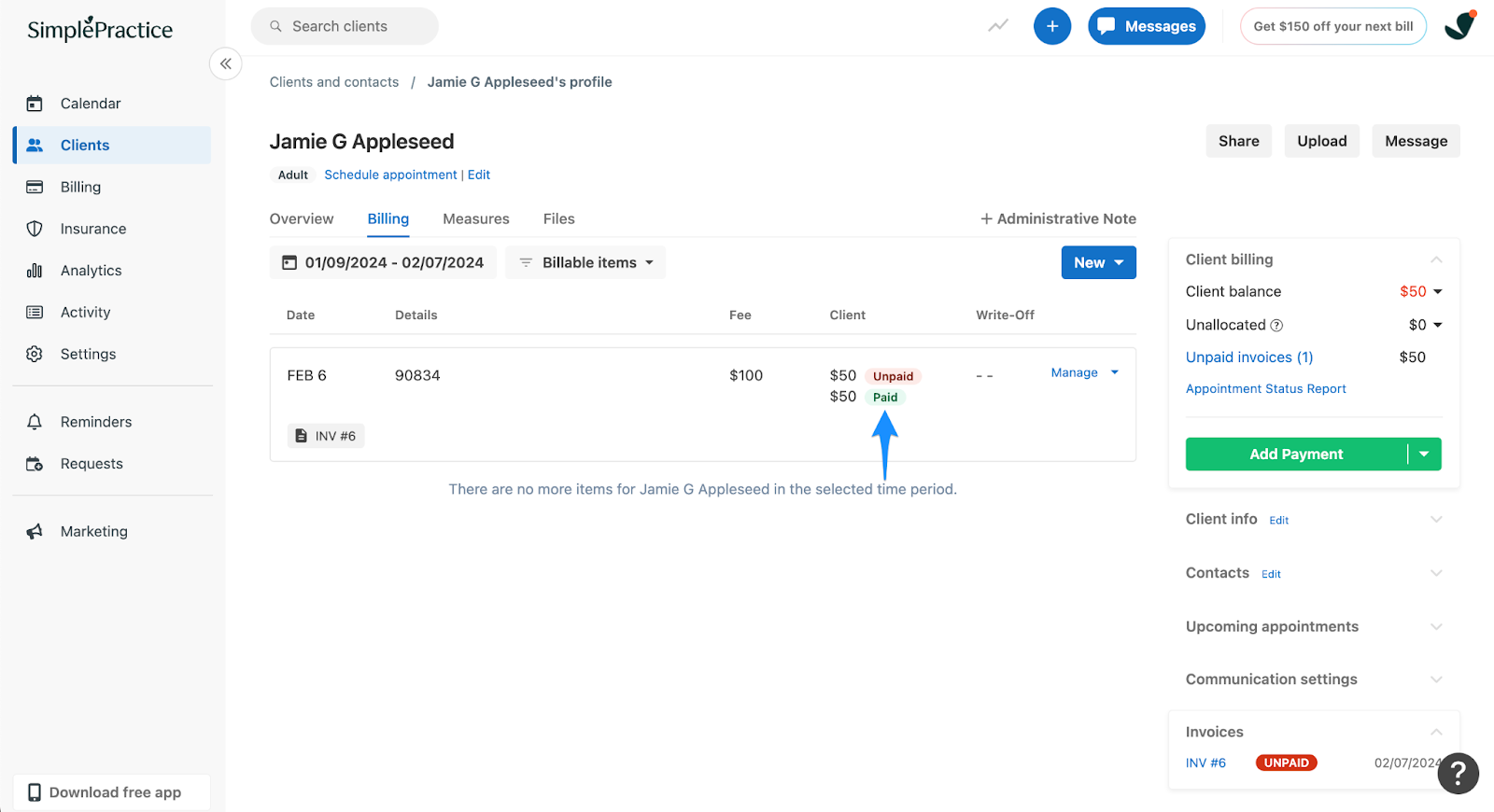 partiallypaidinvoice.simplepractice.billingoverview.png
