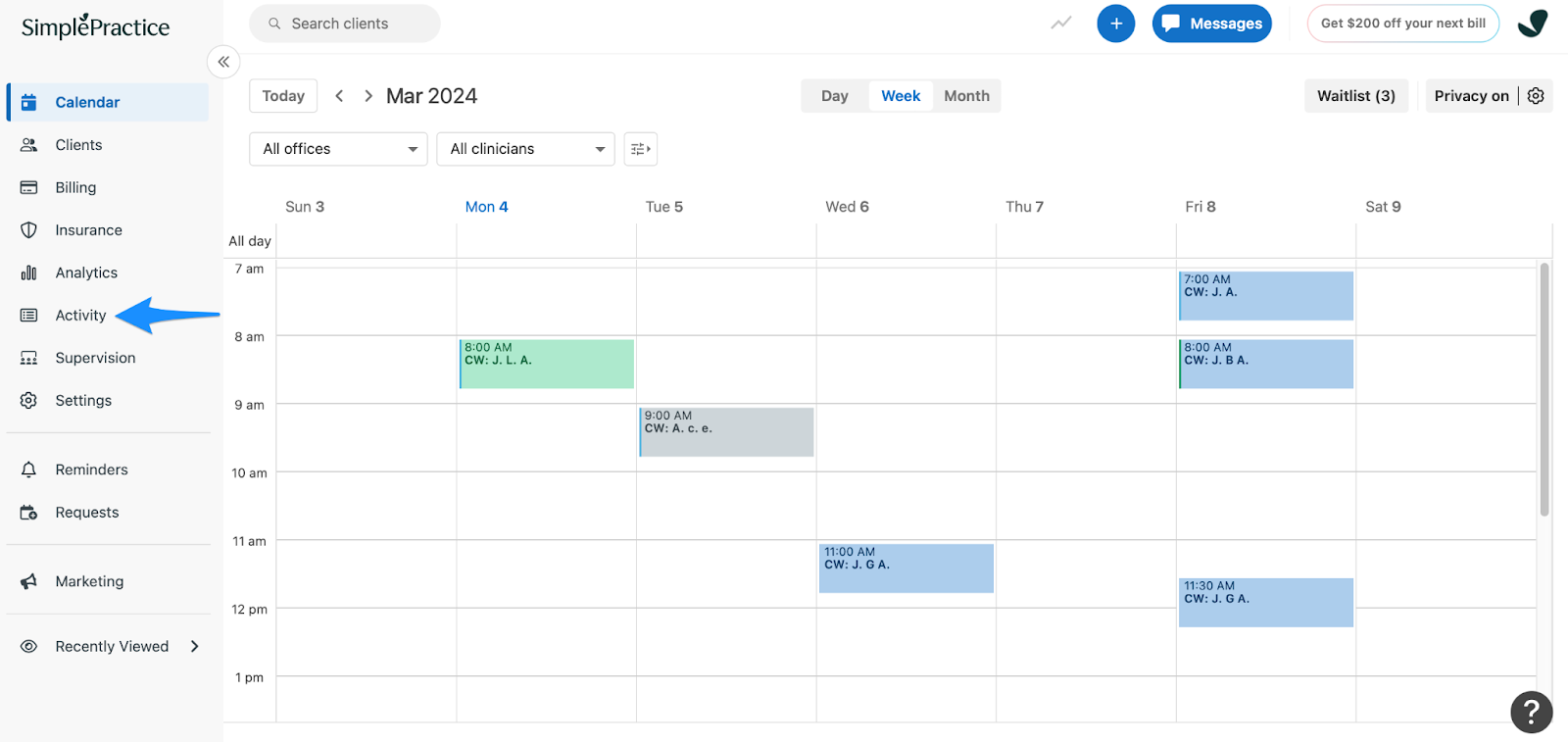 Navigating your calendar – SimplePractice Support