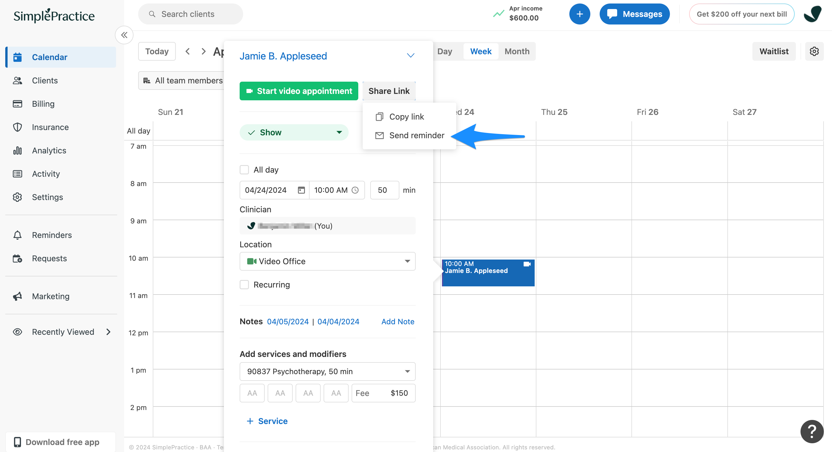 sharetelehealthlink.simplepractice.appointmentflyout.png