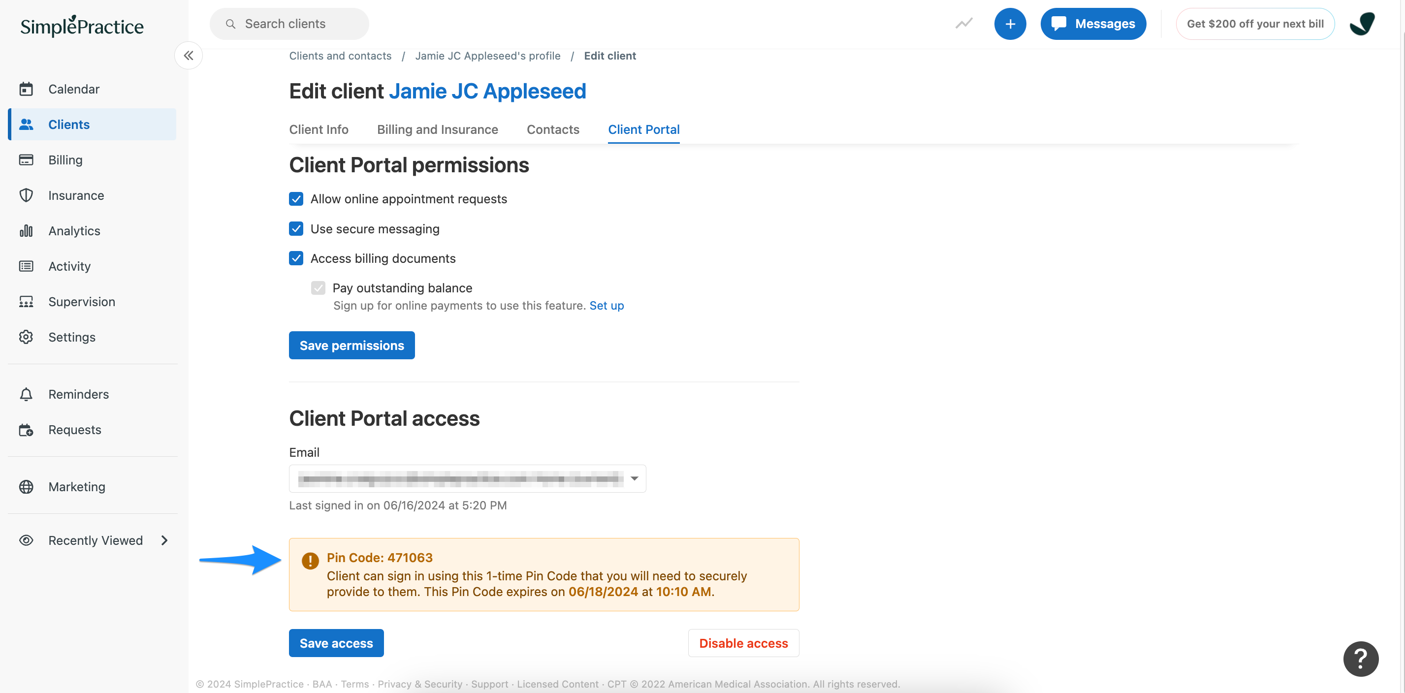Assisting clients with signing in to the Client Portal 