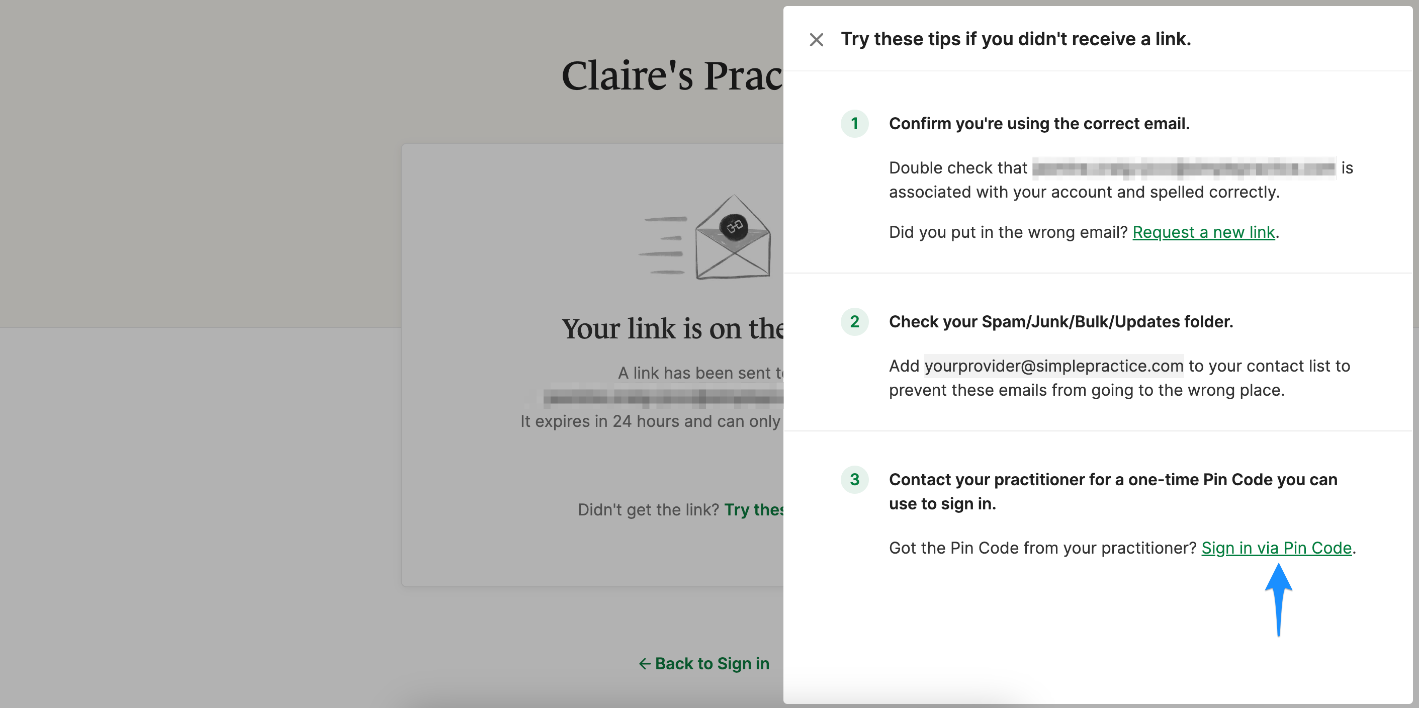 Assisting clients with signing in to the Client Portal 