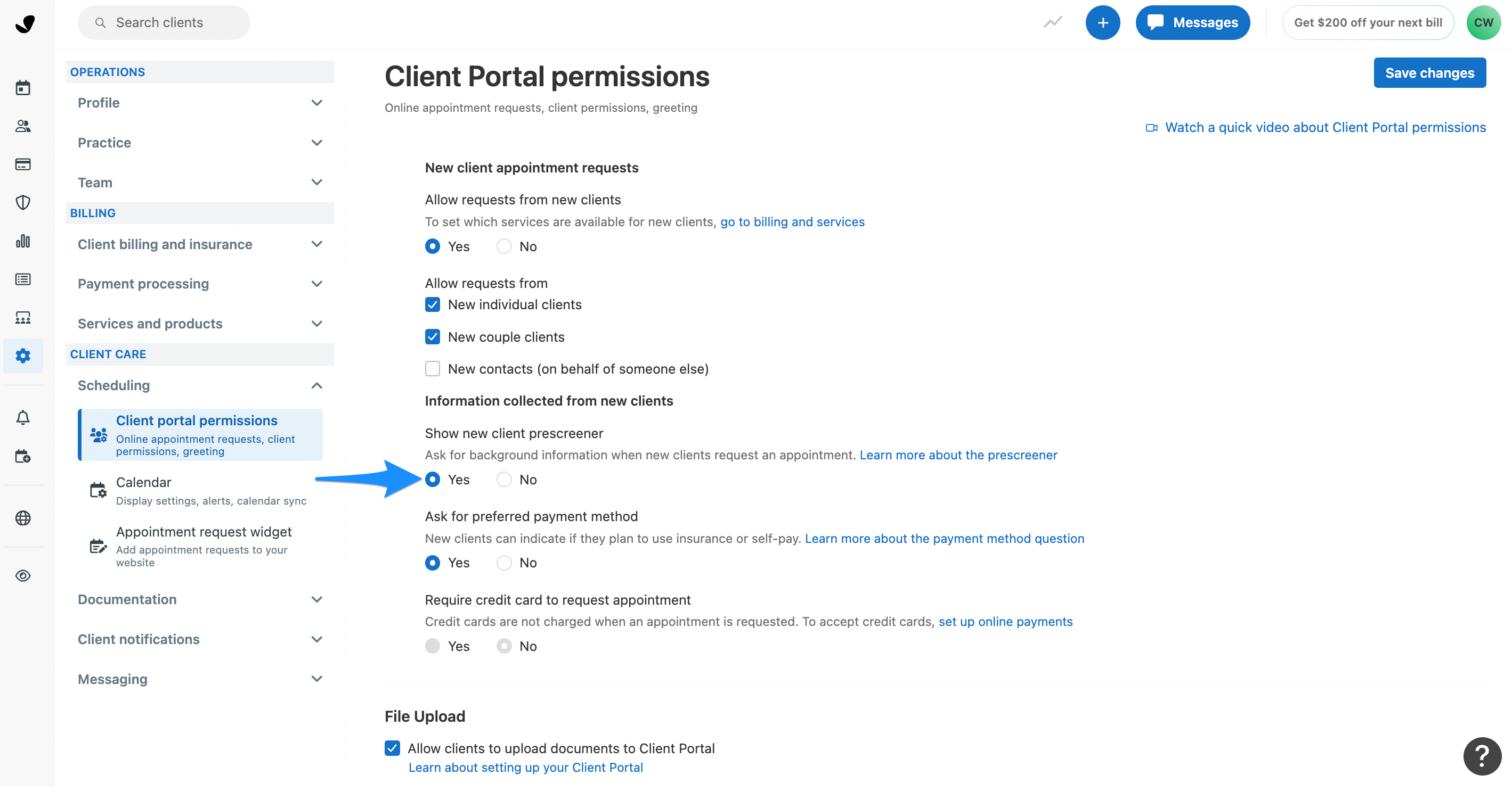 shownewclientprescreener.simplepractice.onlineappointmentrequests.png