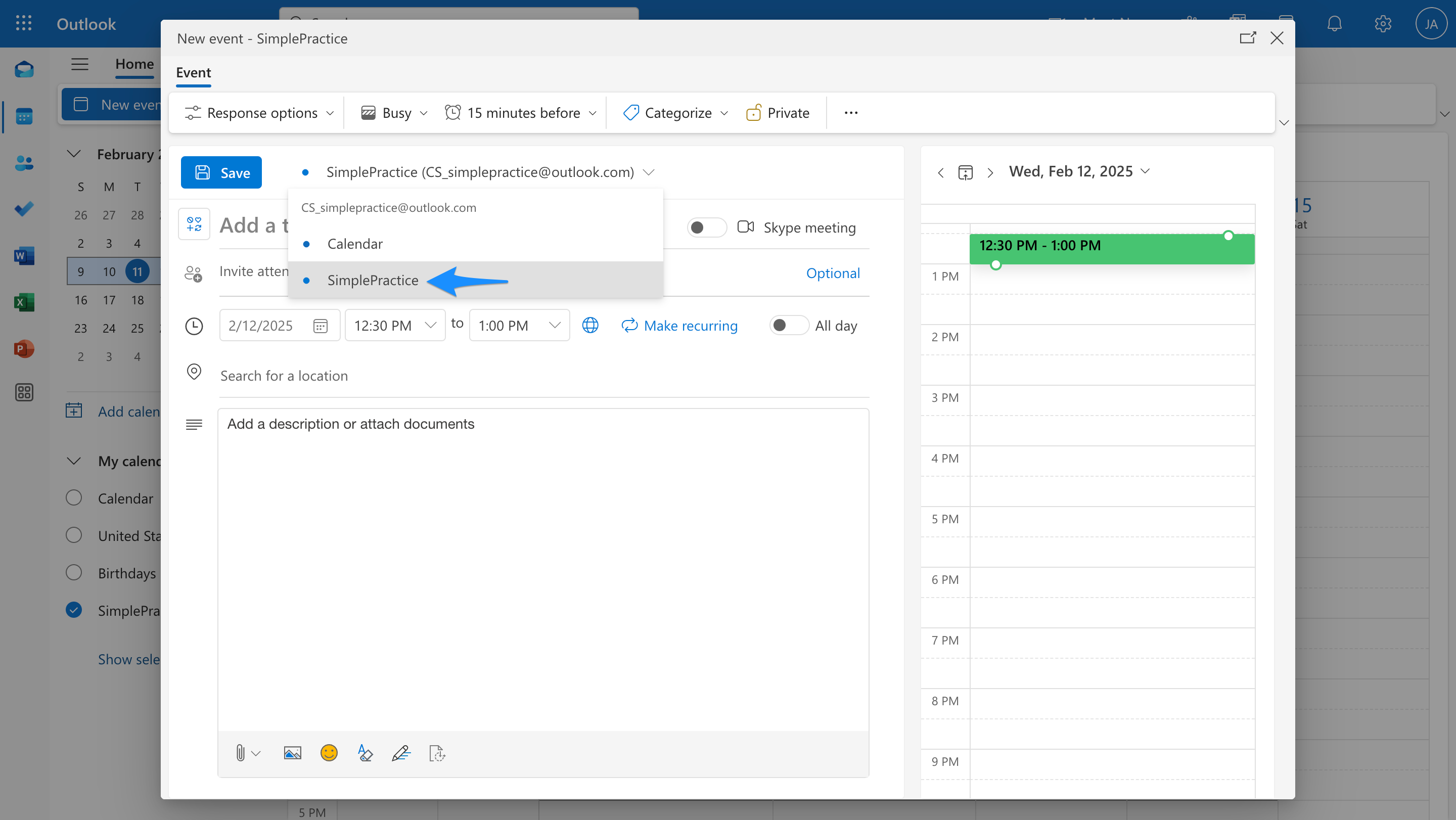 selectspcalendar.simplepractice,outlookcal.png