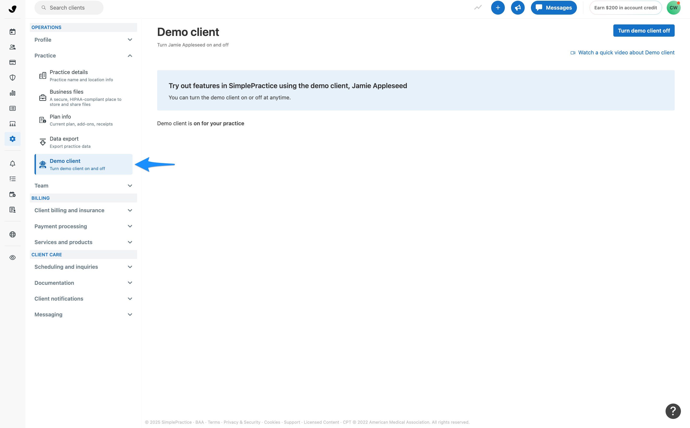 democlient_simplepractice_settings.png