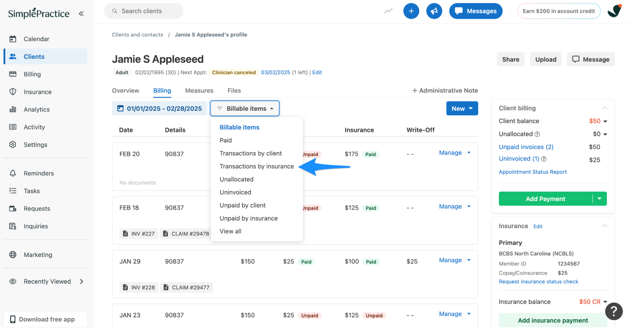 transactionsbyinsurance.simplepractice.billing.png
