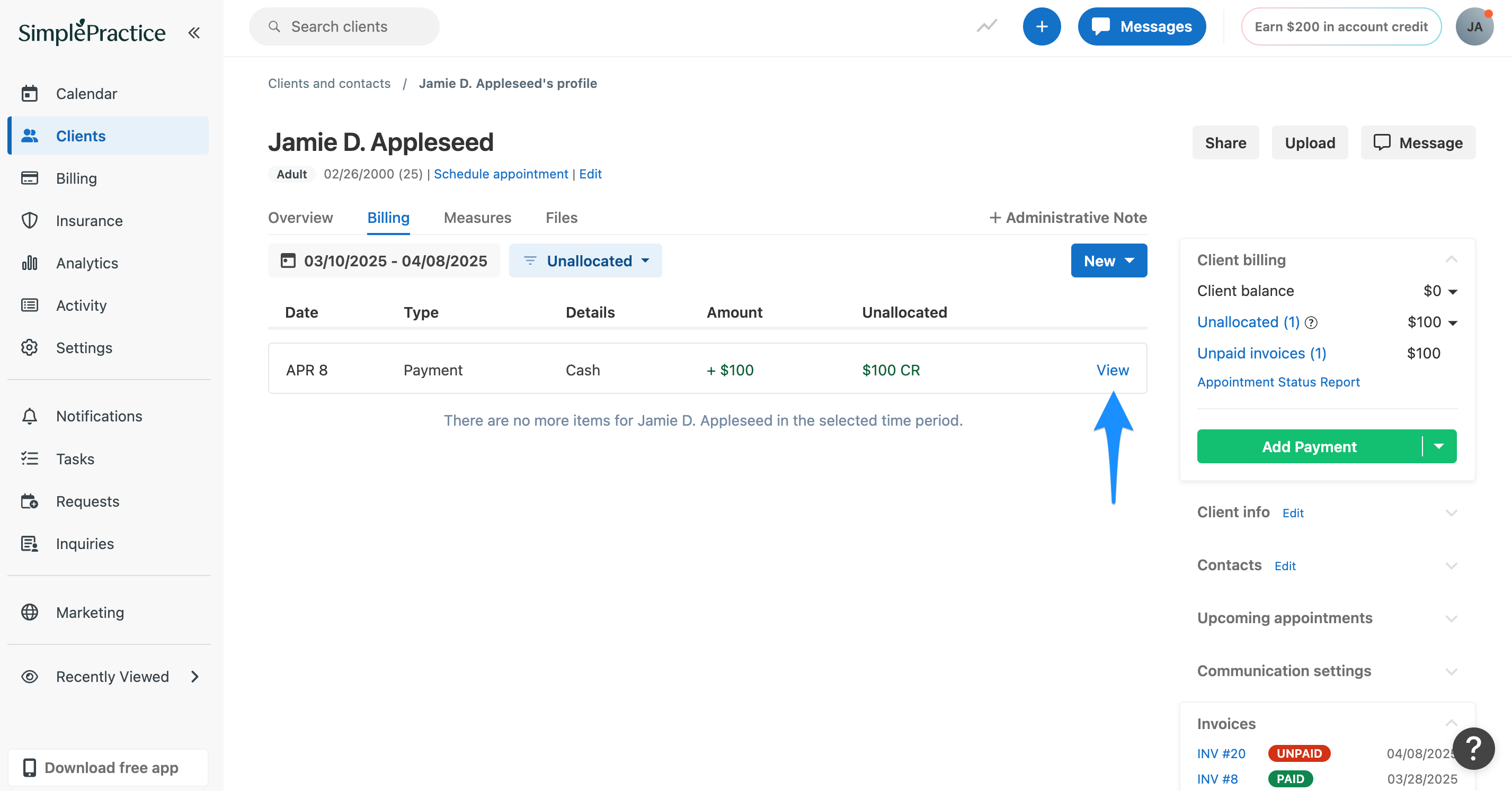 viewunallocatedlink.simplerpactice.billing.png