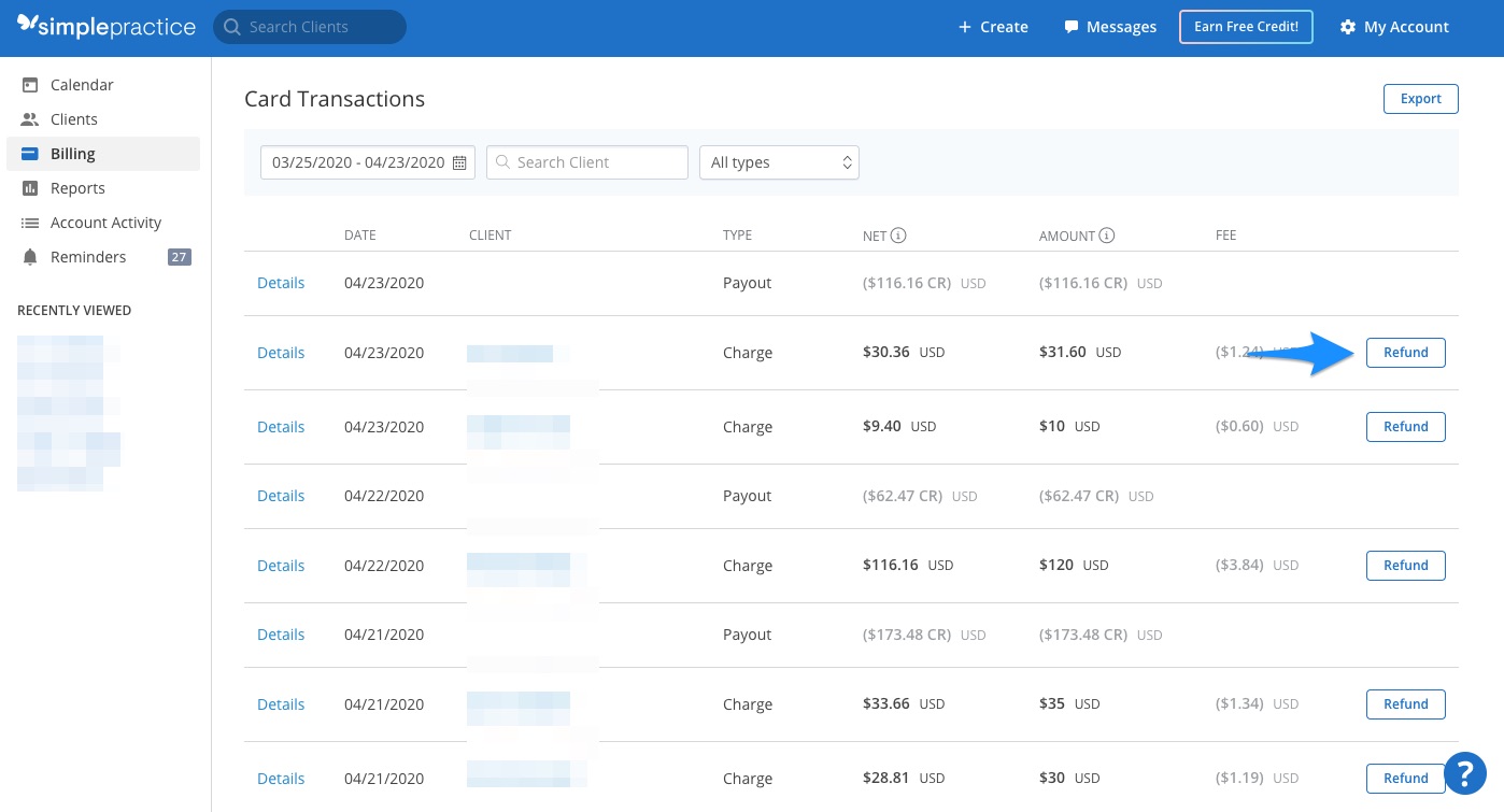 processing online payments – simplepractice support