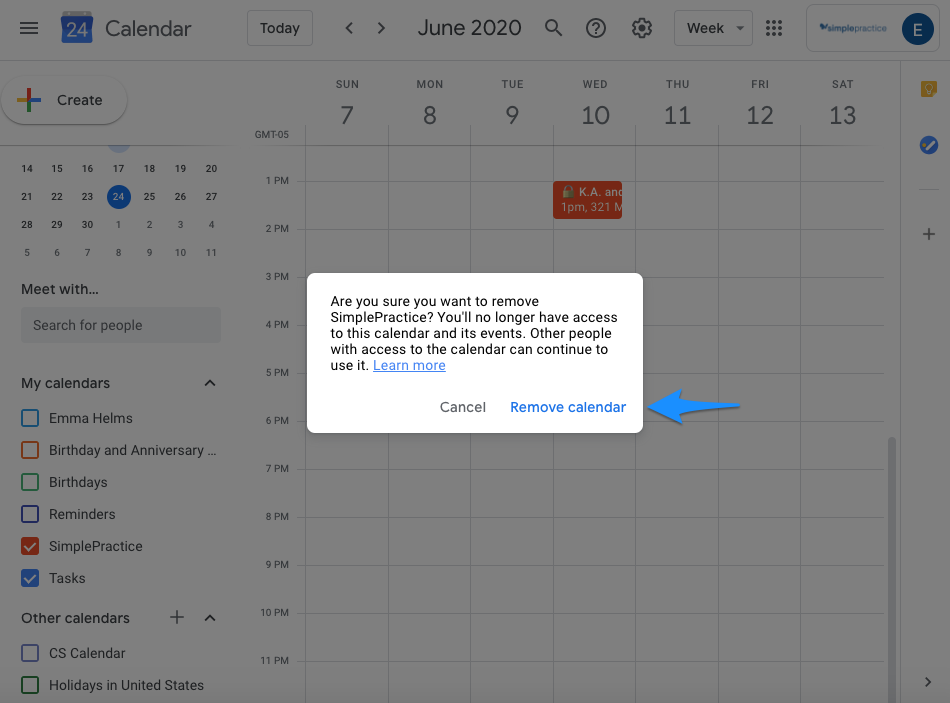 Getting Started With The 2 Way Google Calendar Sync Simplepractice Support