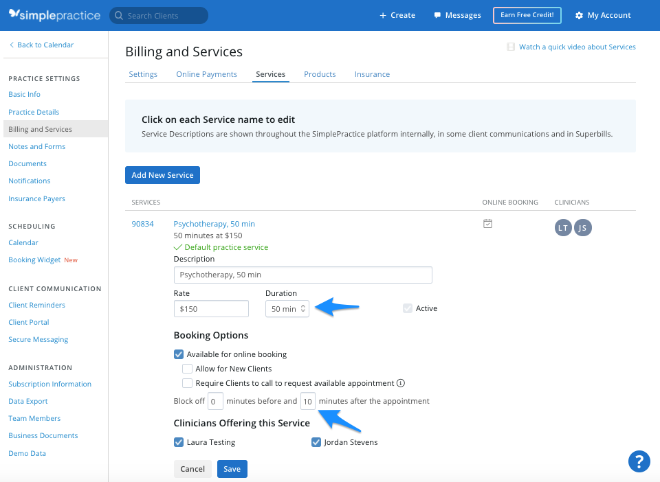 Managing your Availability – SimplePractice Support