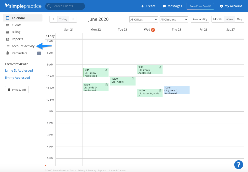 Navigating Your Calendar – Simplepractice Support