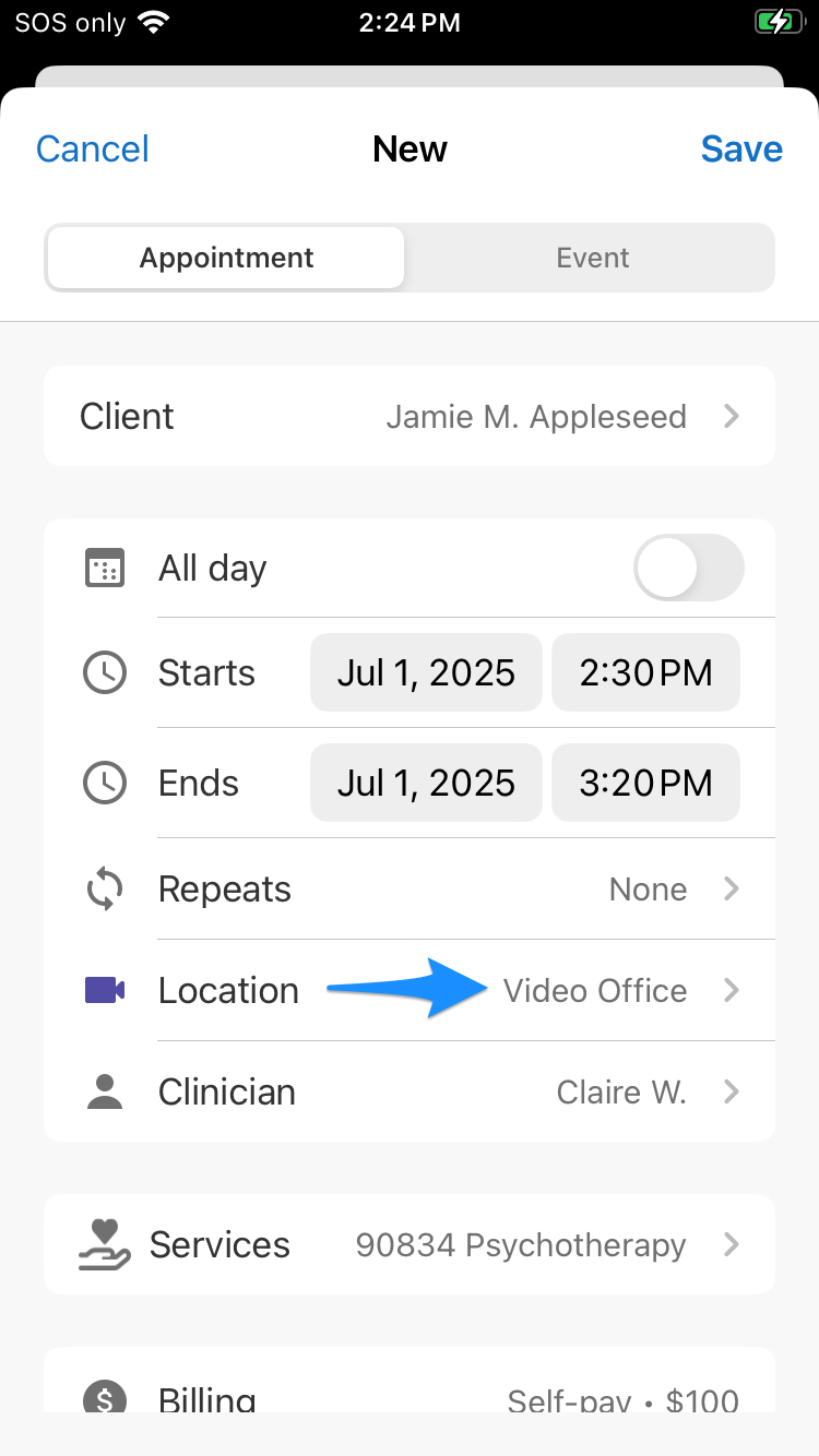 videooffice.simplepracticemobileapp.addappointment.png