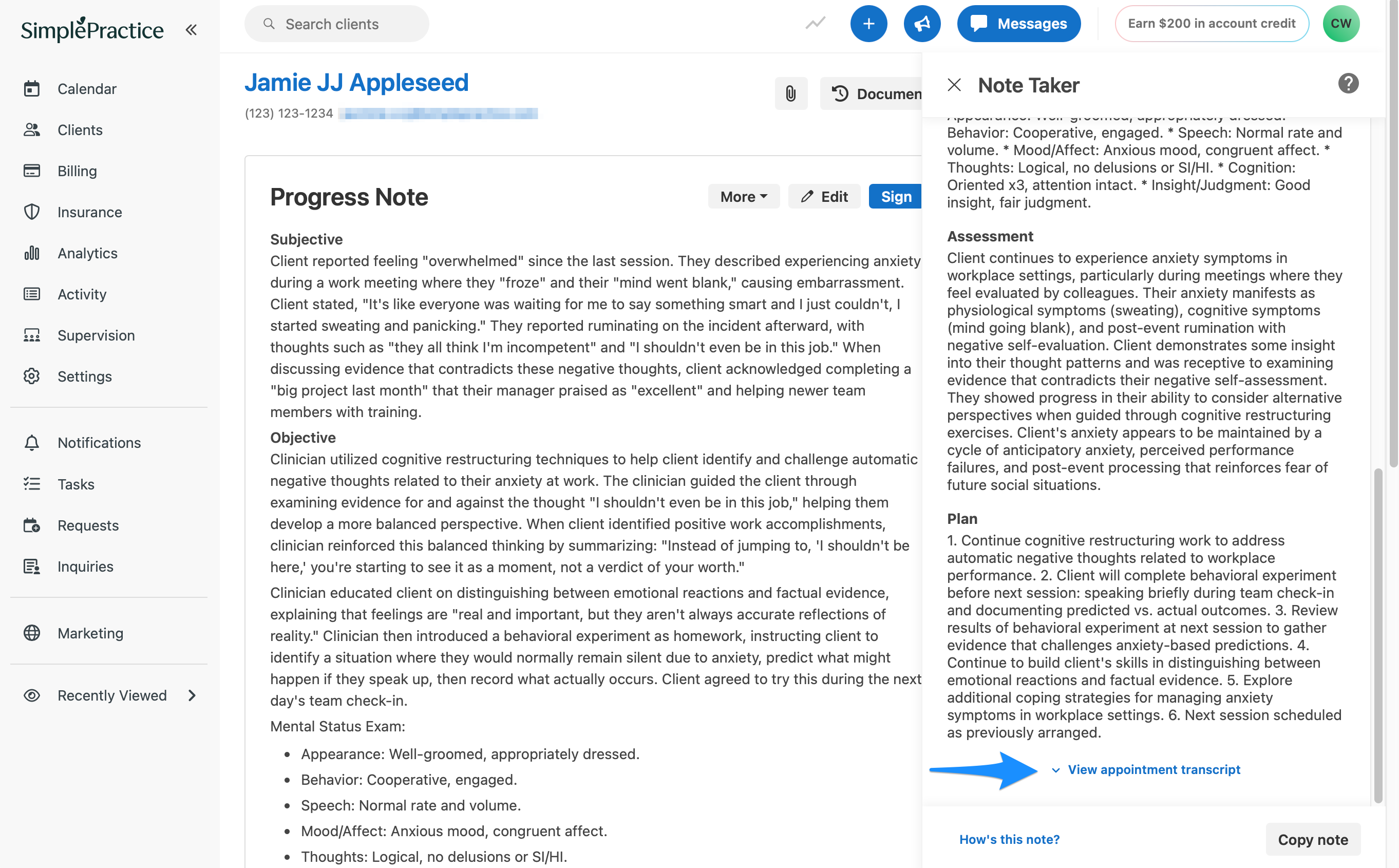 Using Note Taker with telehealth – SimplePractice Support