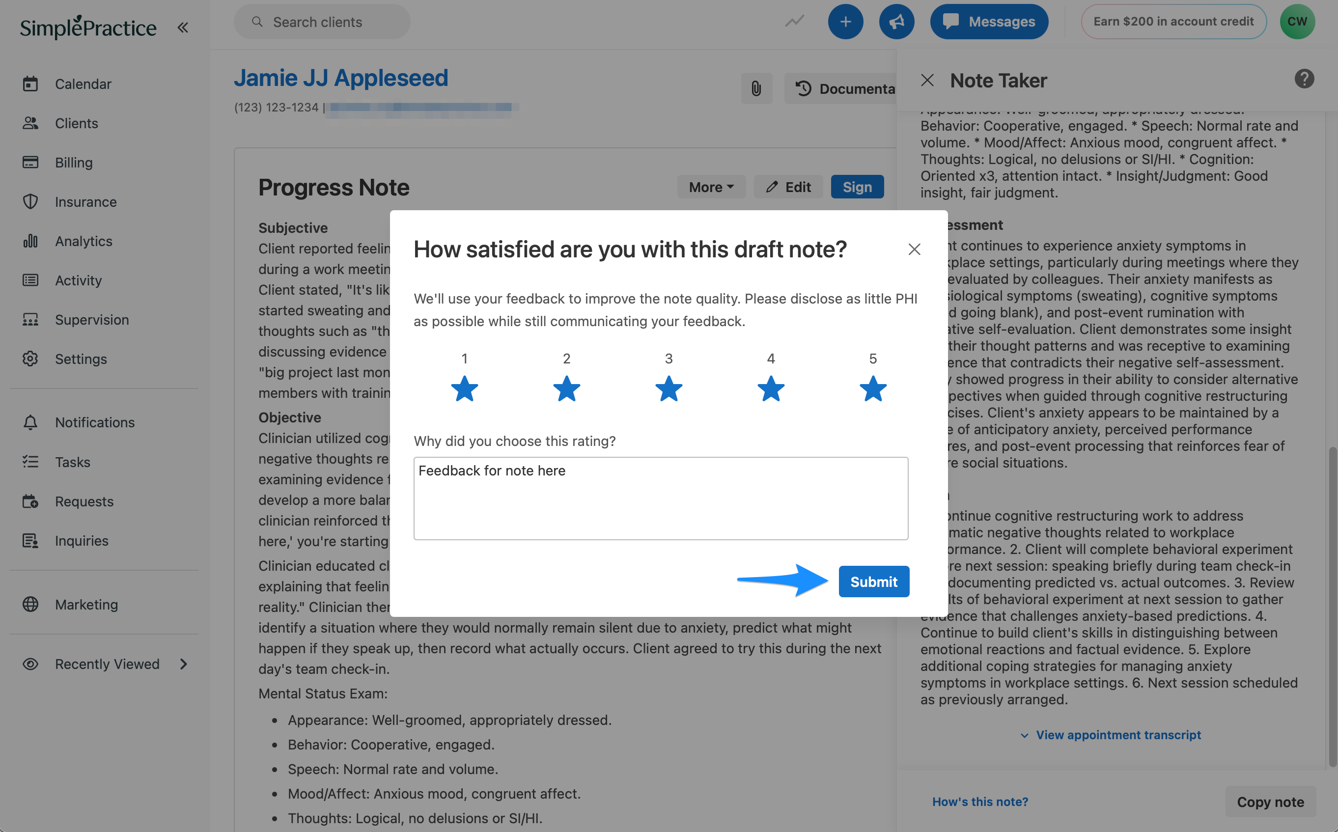 Using Note Taker with telehealth – SimplePractice Support