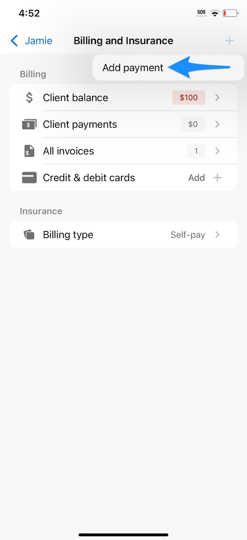  Add Payment option in the mobile app