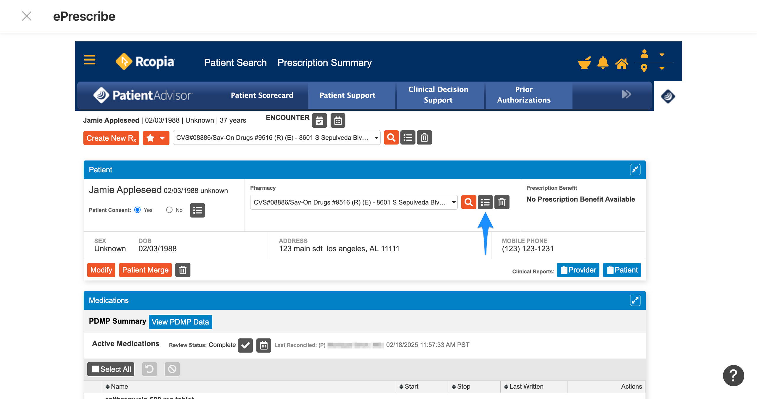Other pharmacies icon for viewing pharmacy details in DrFirst