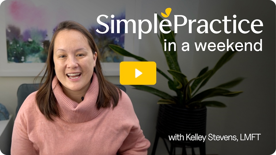 video thumbnail click to open learn simplepractice in a weekend class