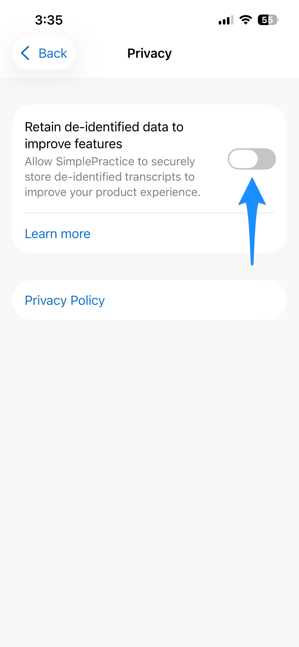 cliniciantoggle.simplepractice.mobileretention.png