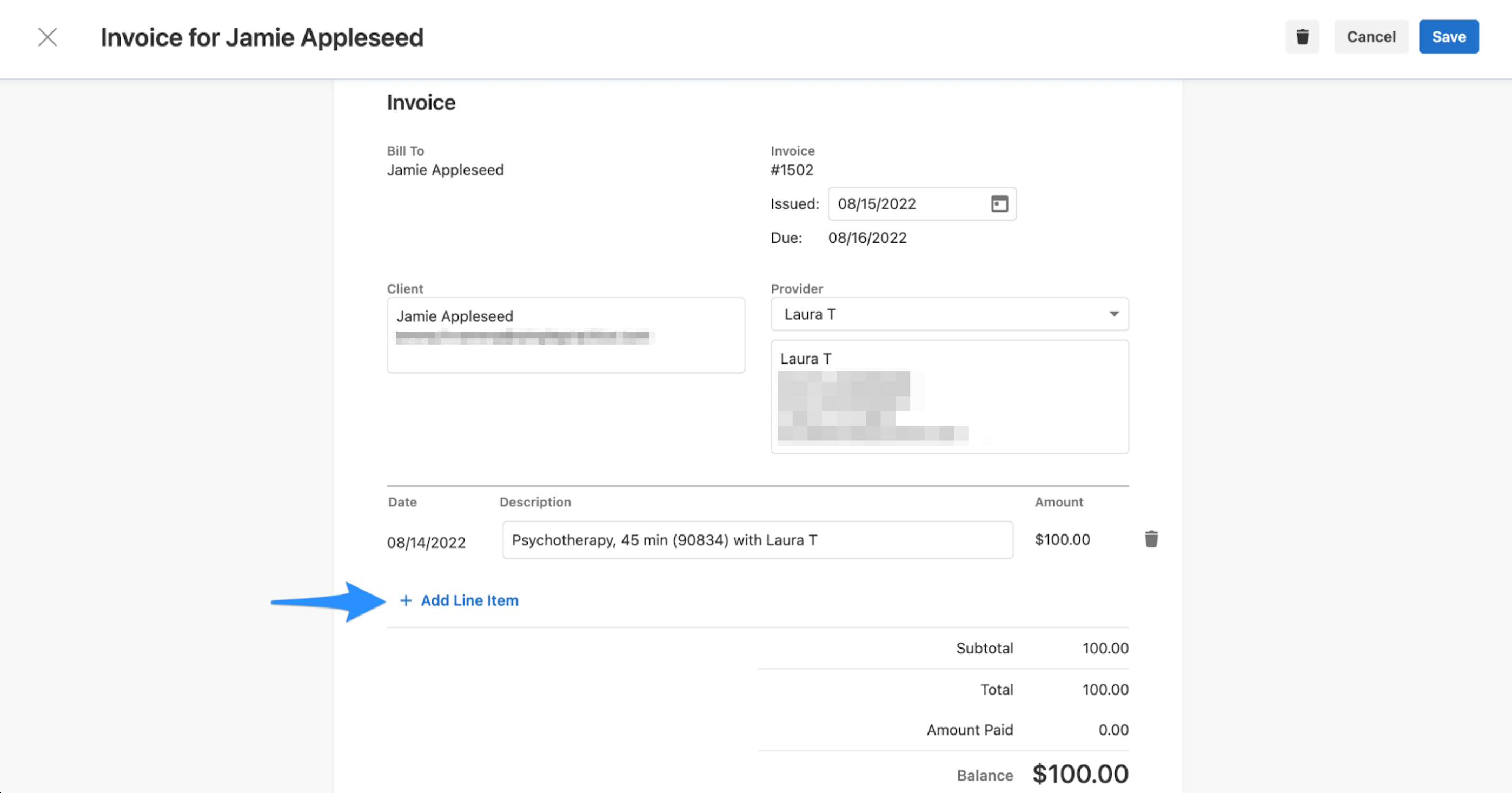 Creating invoices – SimplePractice Support