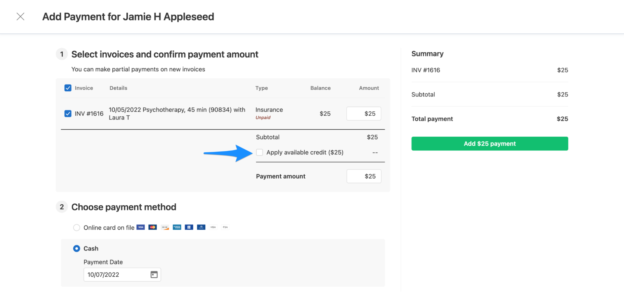 applyavailablecreditpartial.simplepractice.billing.png