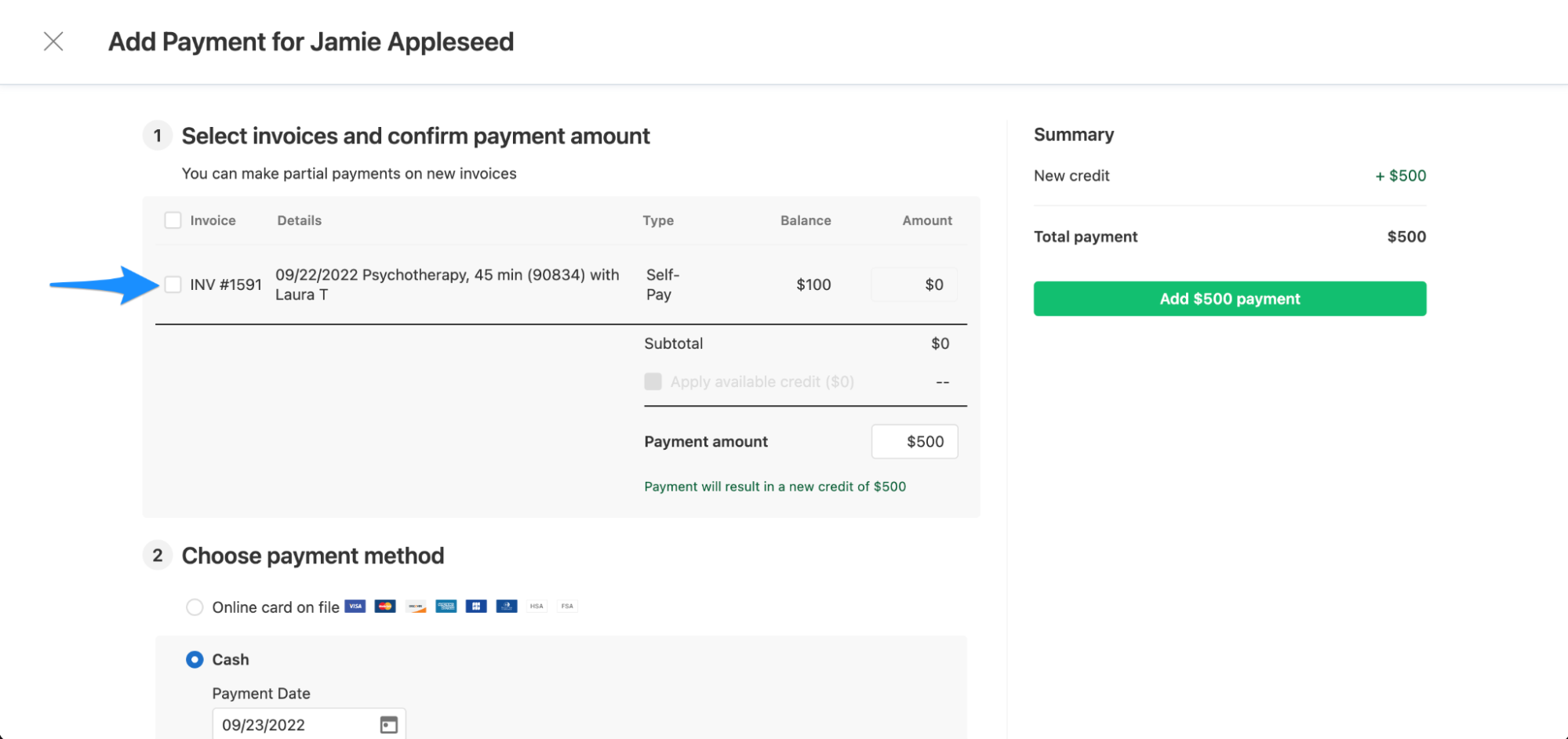 Reviewing a client's billing summary SimplePractice Support
